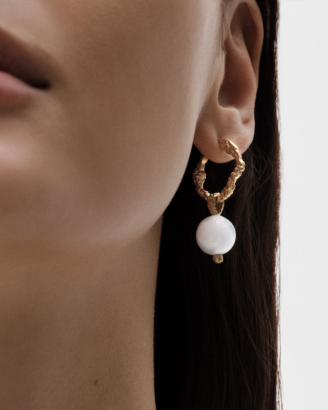 Itu-korvakorut lasihelmi hopea kullattu