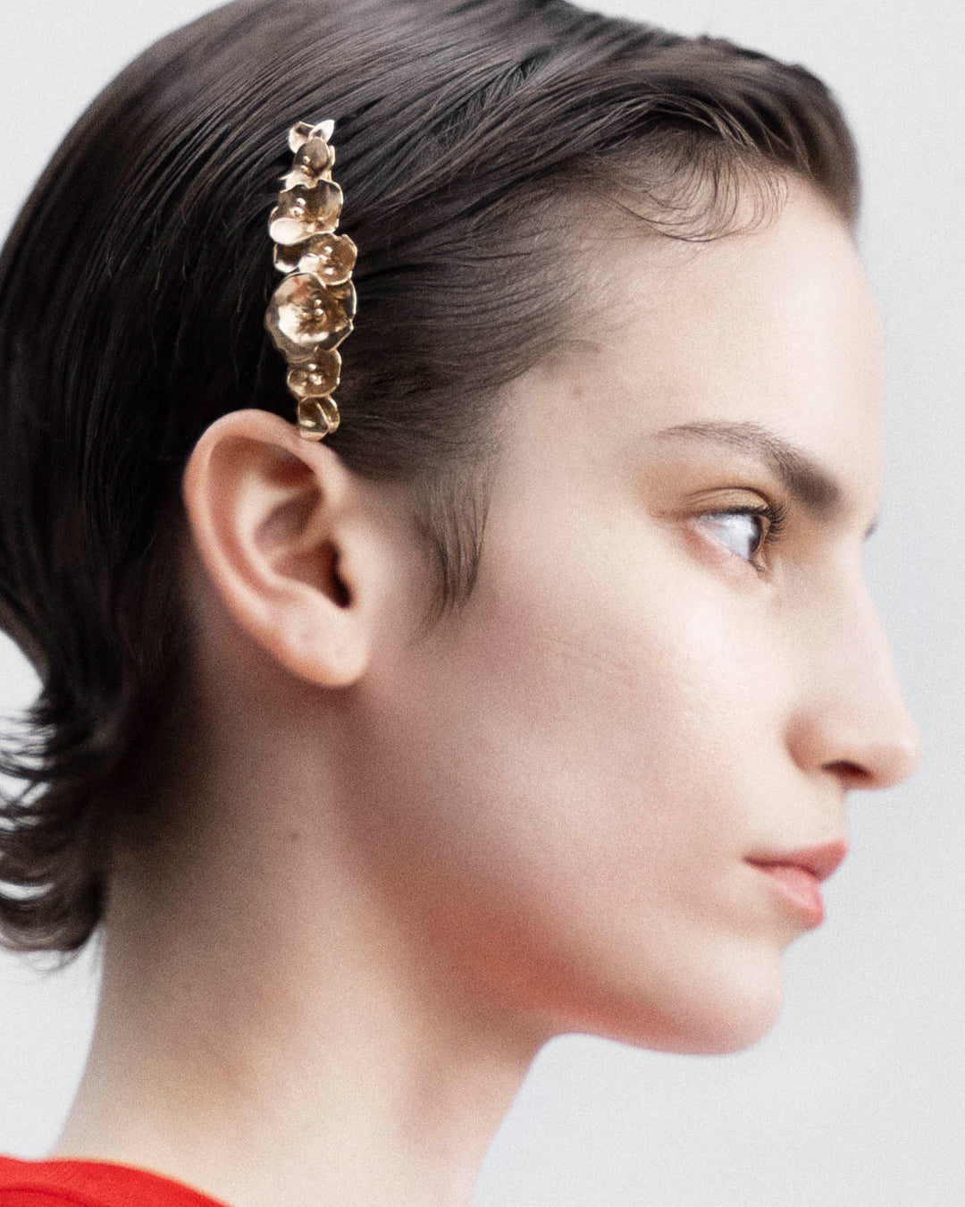 Kesäyön ruusu -hiuskampa pronssi