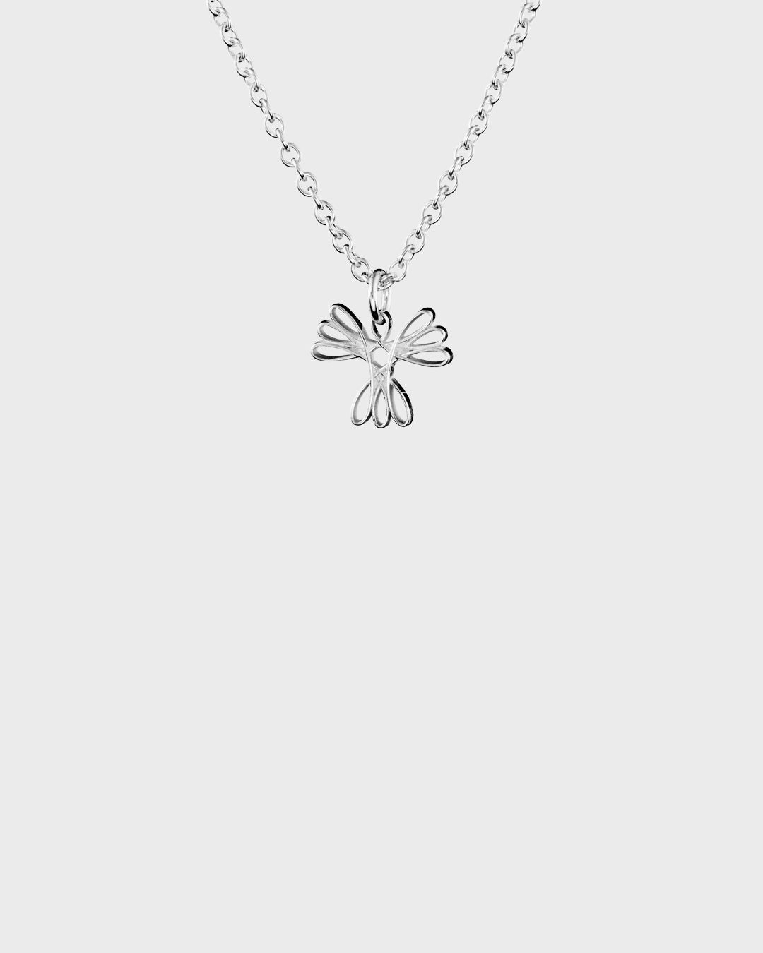 Pidetty Kosketus-riipus pieni 45 cm hopea