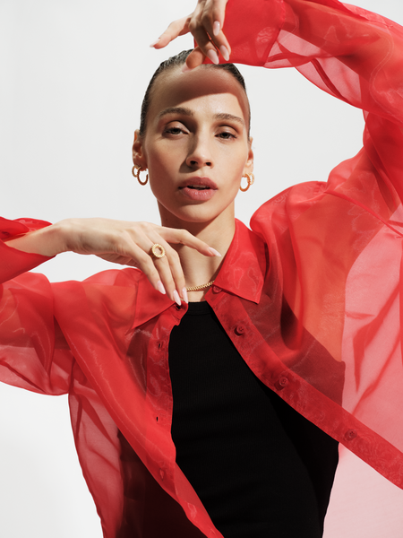 Valoisa-rengaskorvakorut keskikoko pronssi