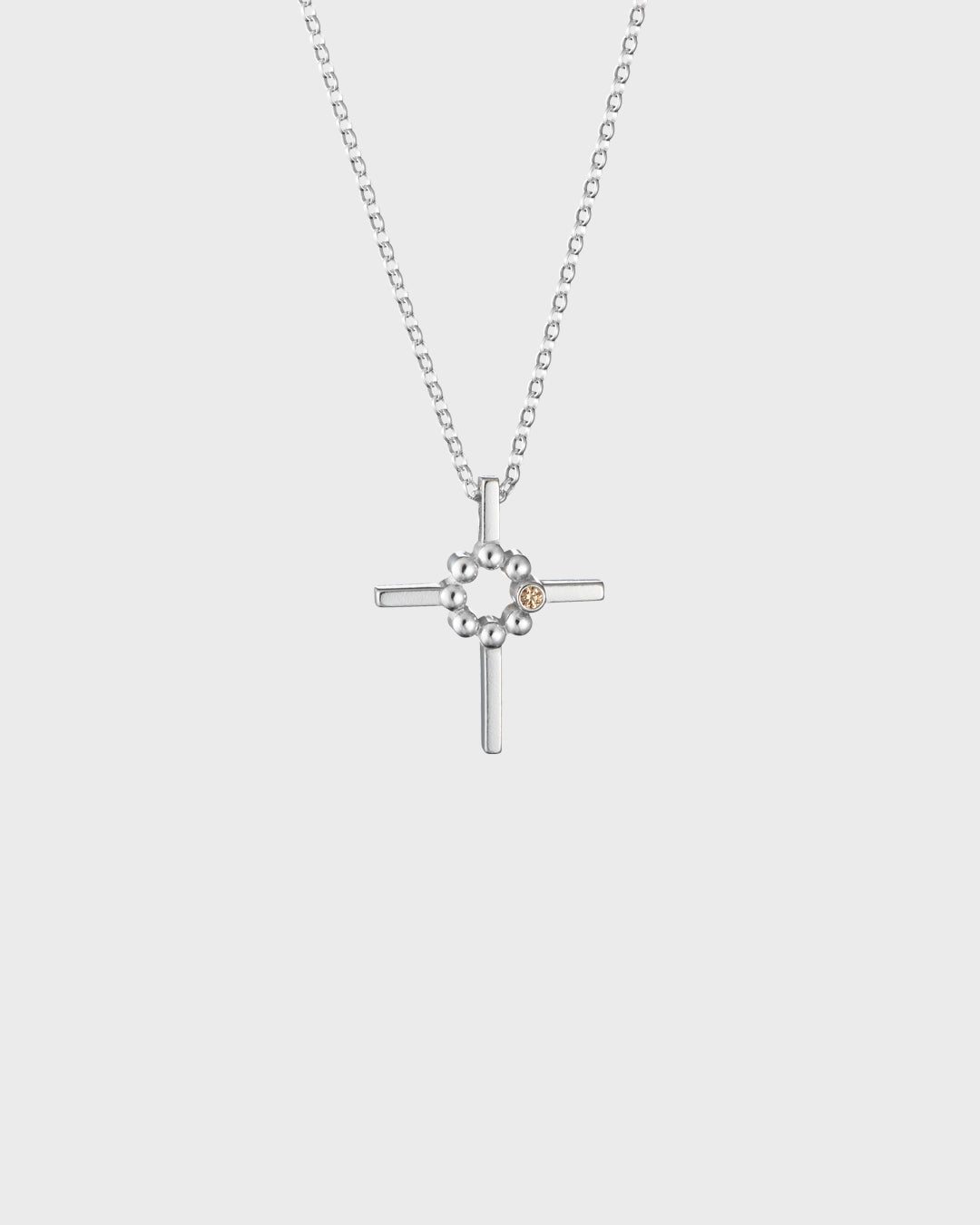 Pidetty Valonristi-riipus hopea