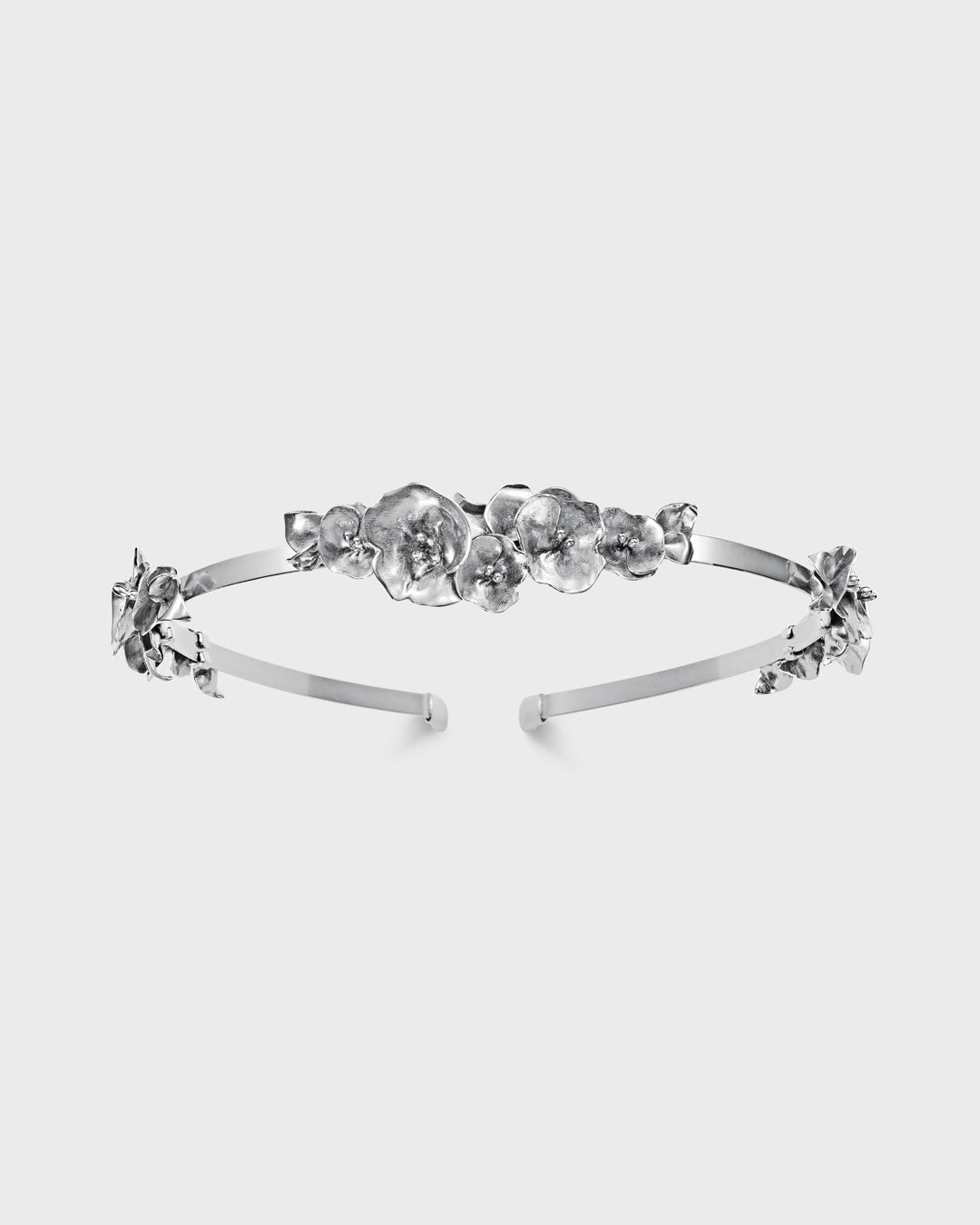 Summer Night Rose Hairband silver