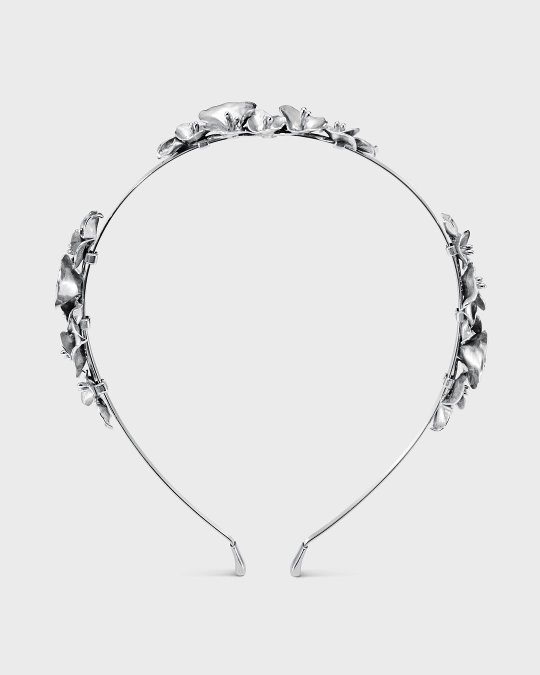 Summer Night Rose Hairband silver