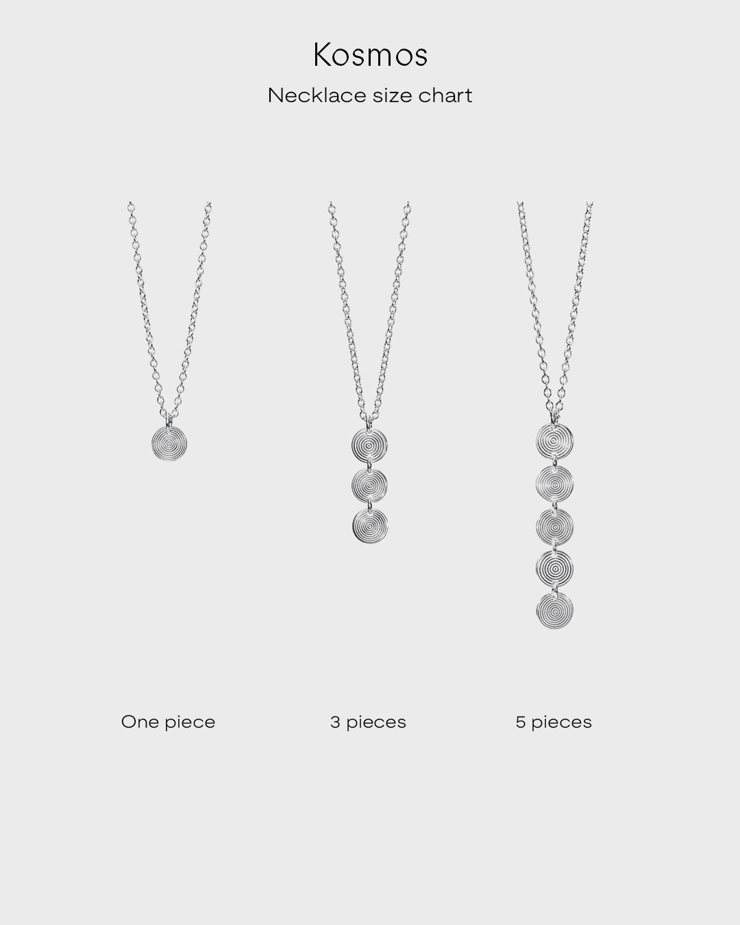 Kosmos-riipus 3 osaa hopea