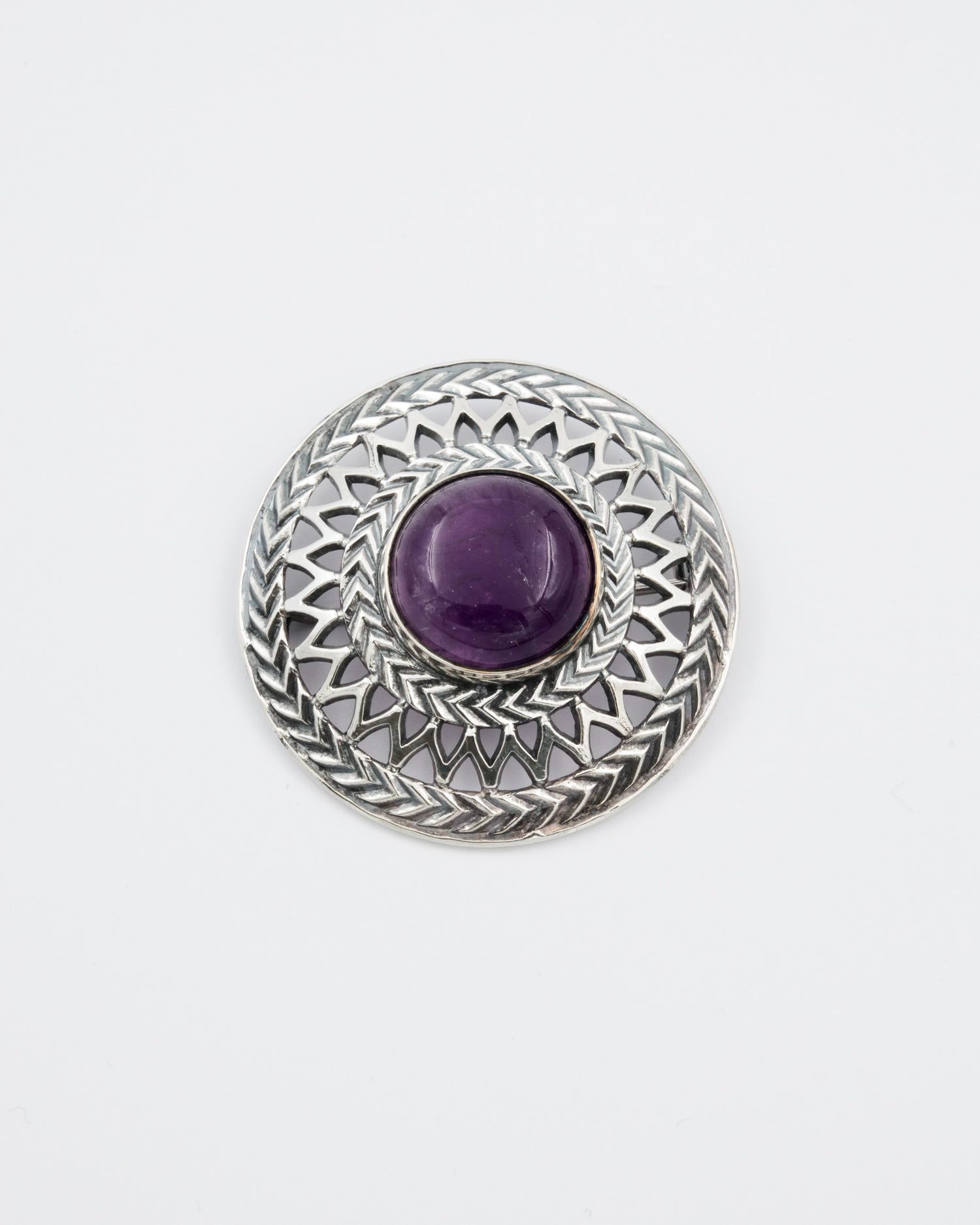 Pidetty Uskelan solki hopea ametisti