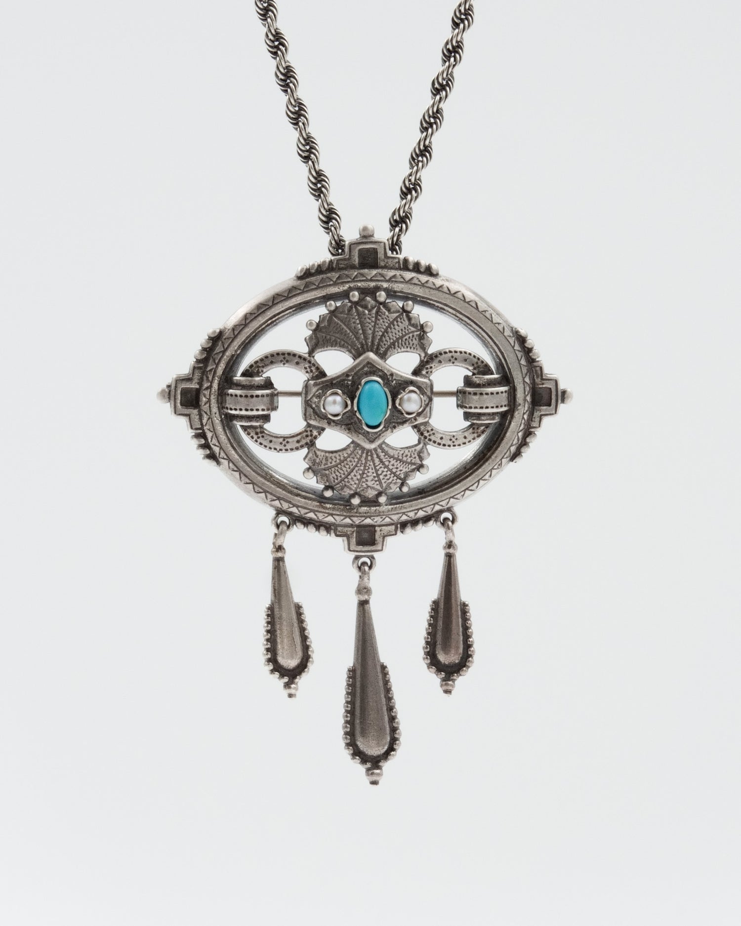 Kept Memory buckle pendant 45 cm silver