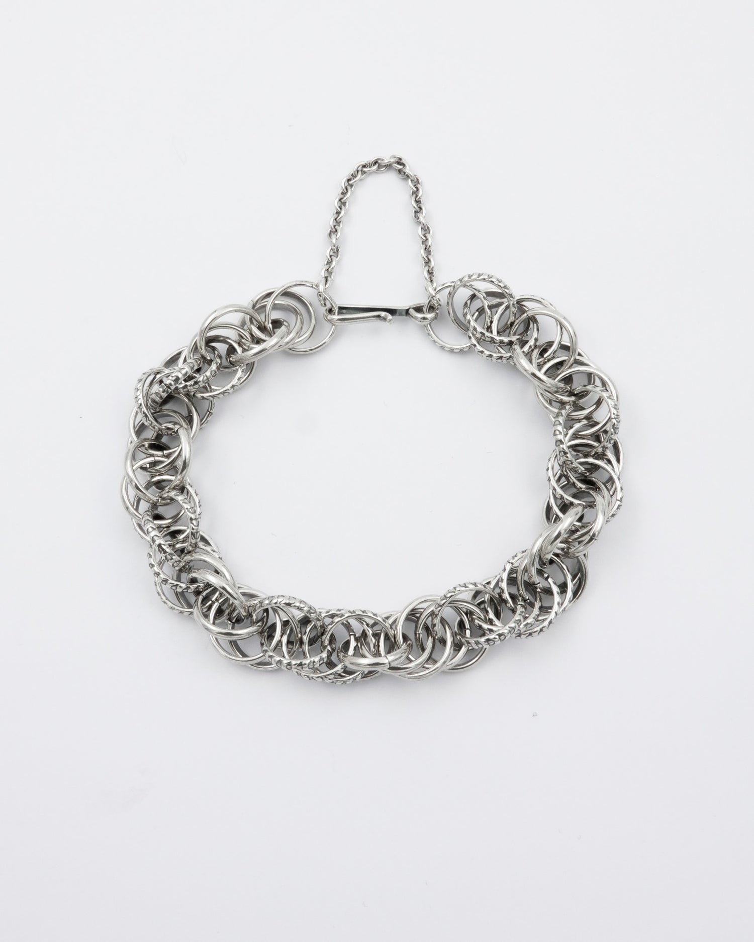 Pidetty Setukaisten kääty -rannekoru 19,5 cm hopea