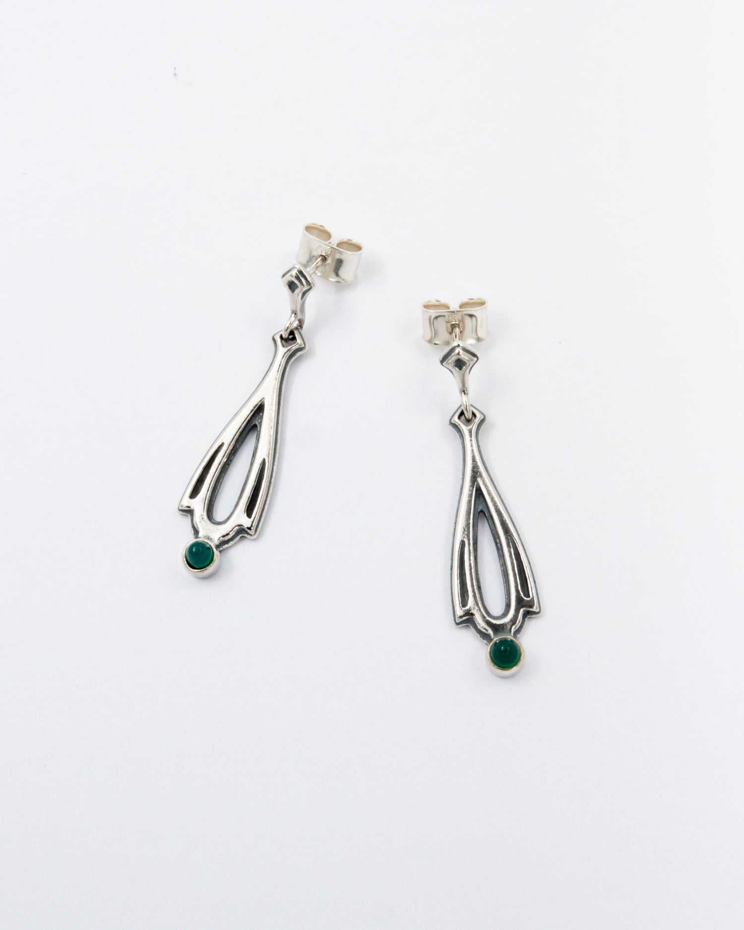 Pidetty Illusioni -korvakorut tappi hopea akaatti