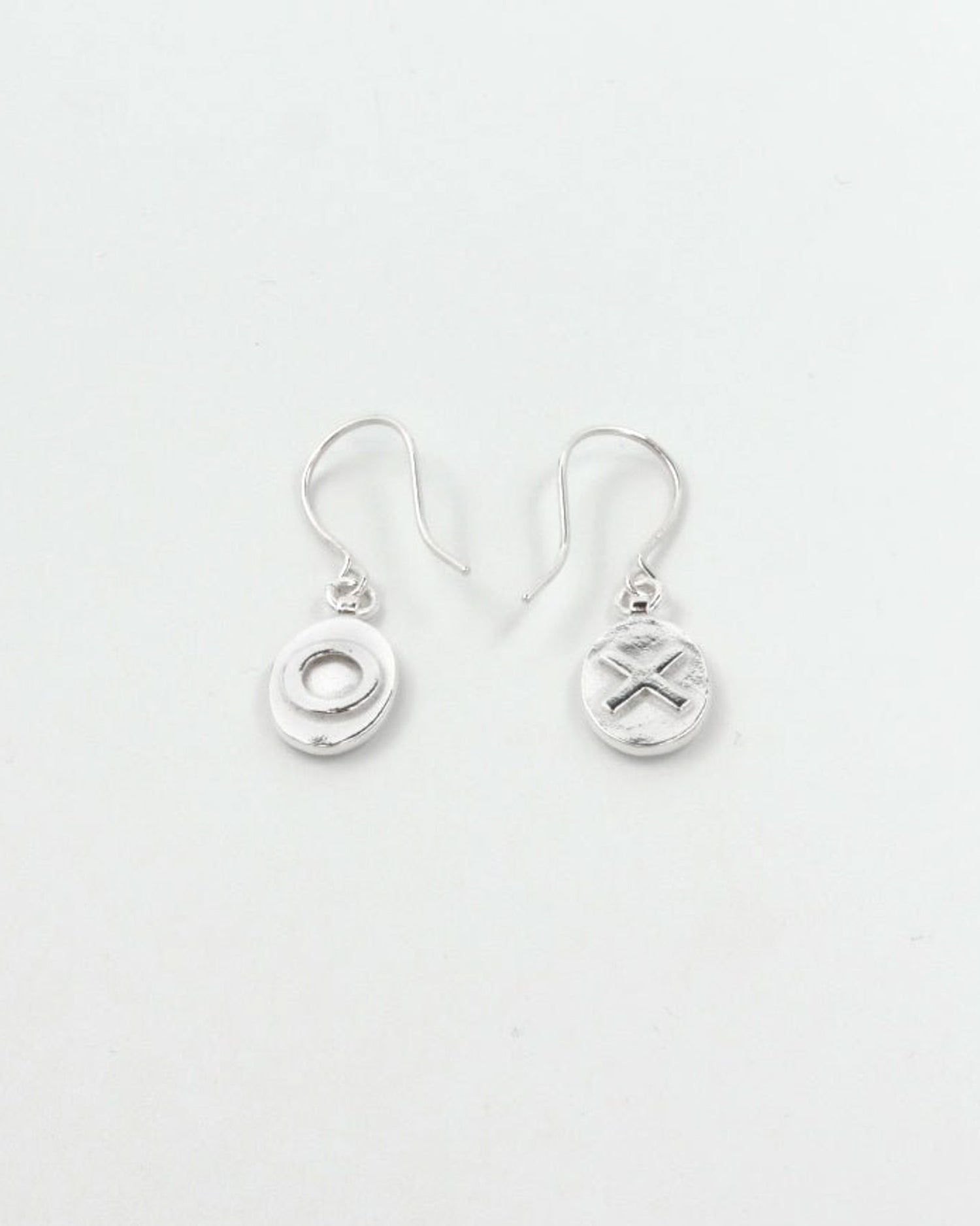 Kept Message chain earrings silver