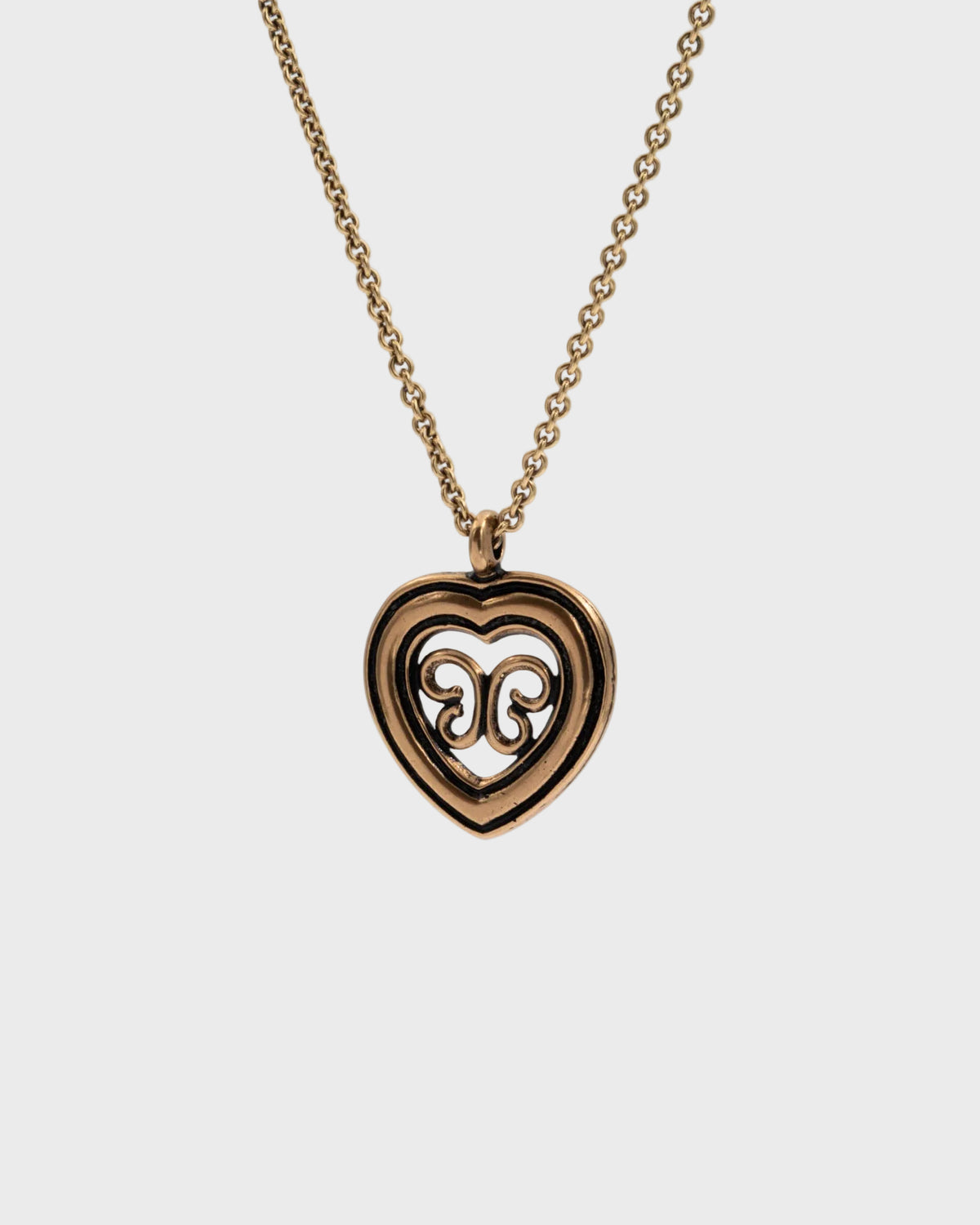 Preloved Utajärvi heart pendant small 70 cm bronze