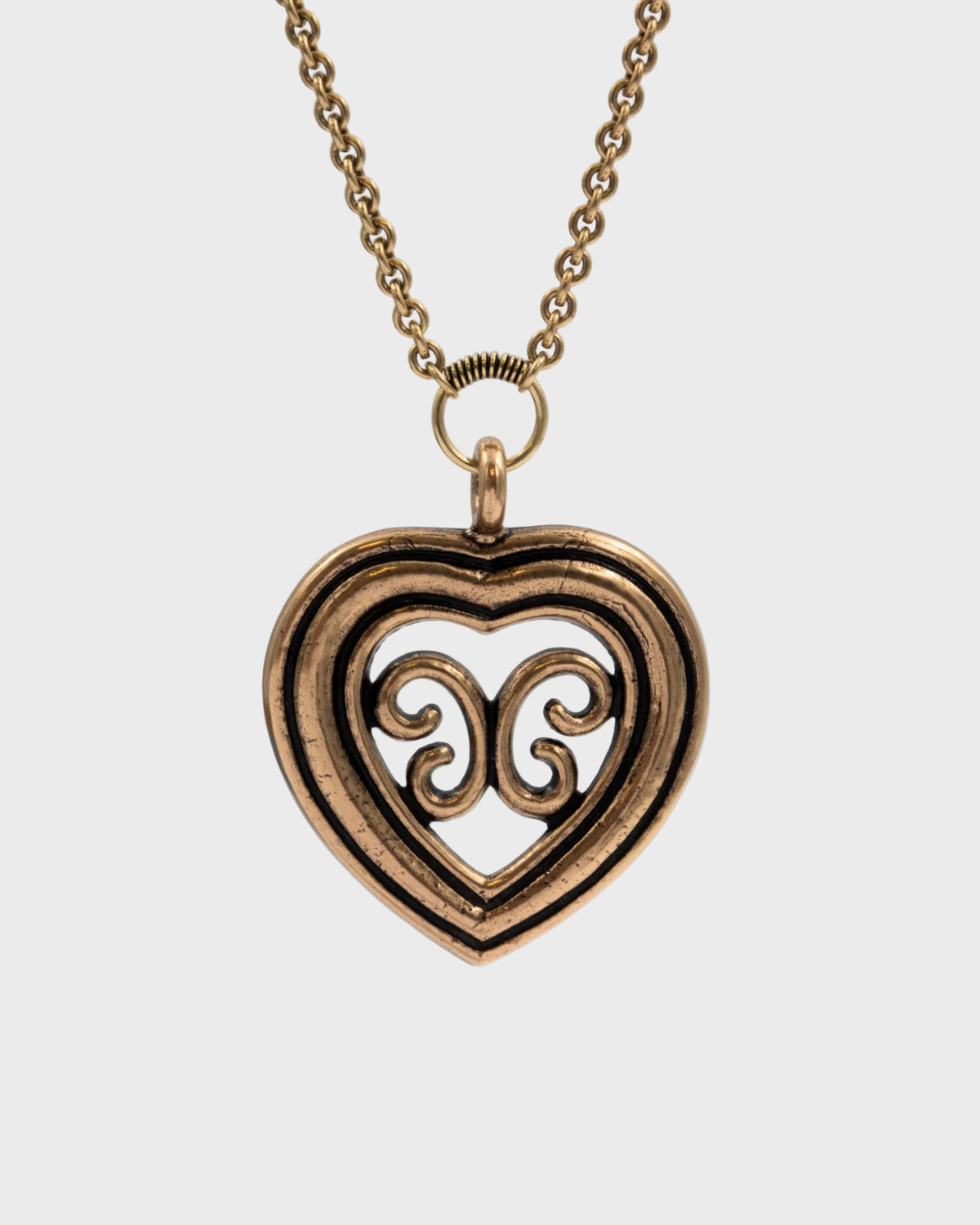 Preloved Utajärvi heart lpendant large 70 cm bronze