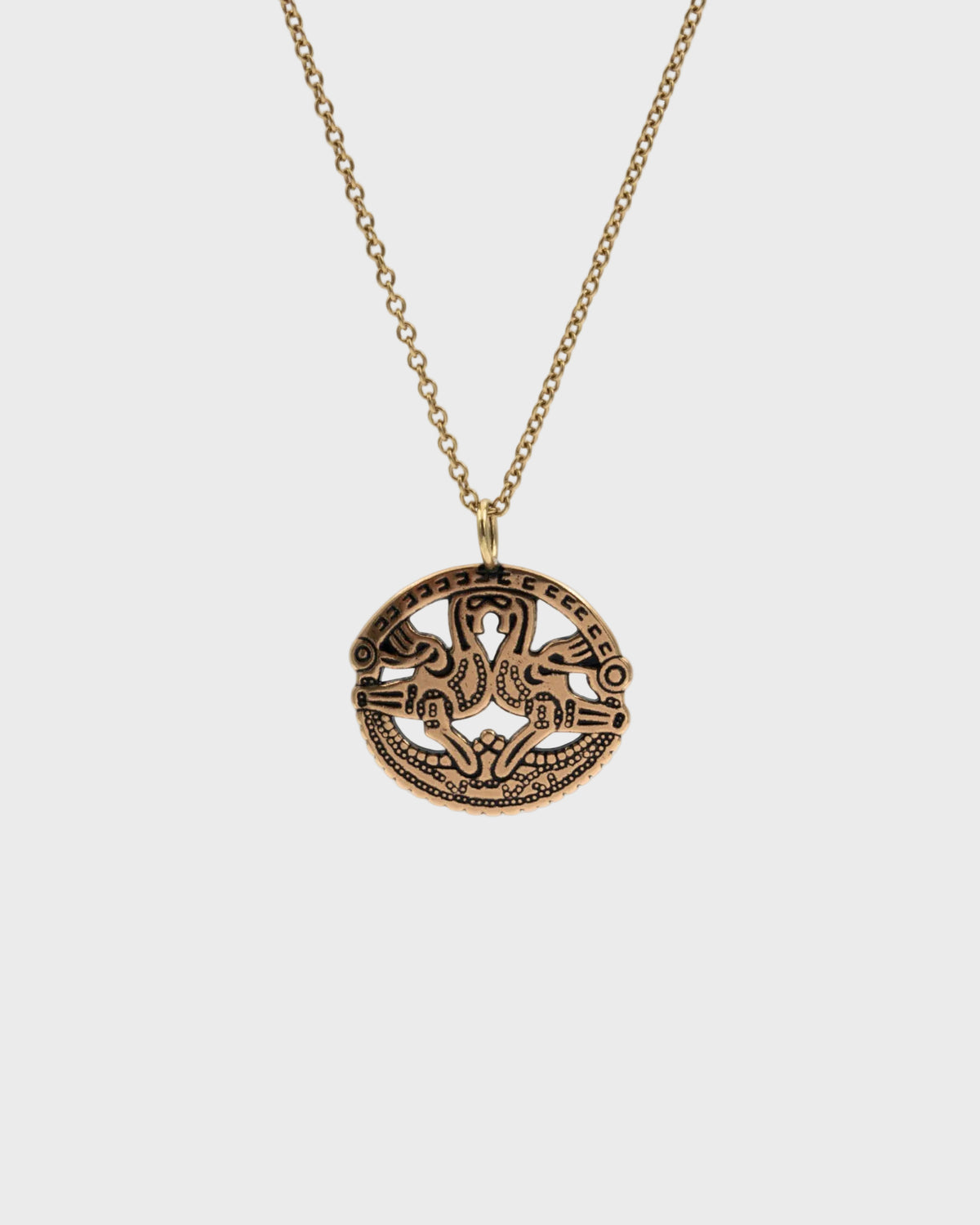 Pidetty Kuhmoisten kukot pendant small bronze