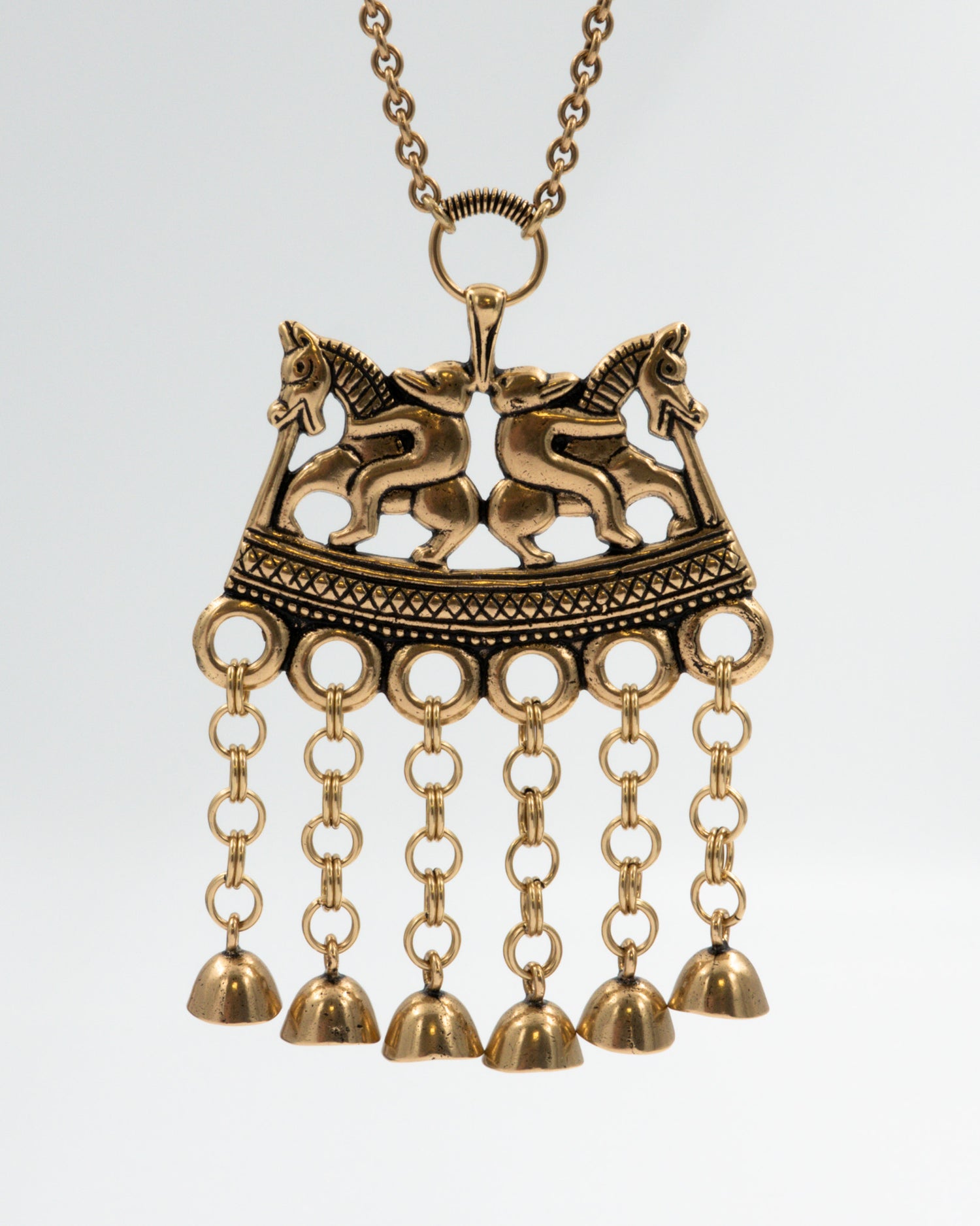 Held Two horsemen pendant bronze 70 cm