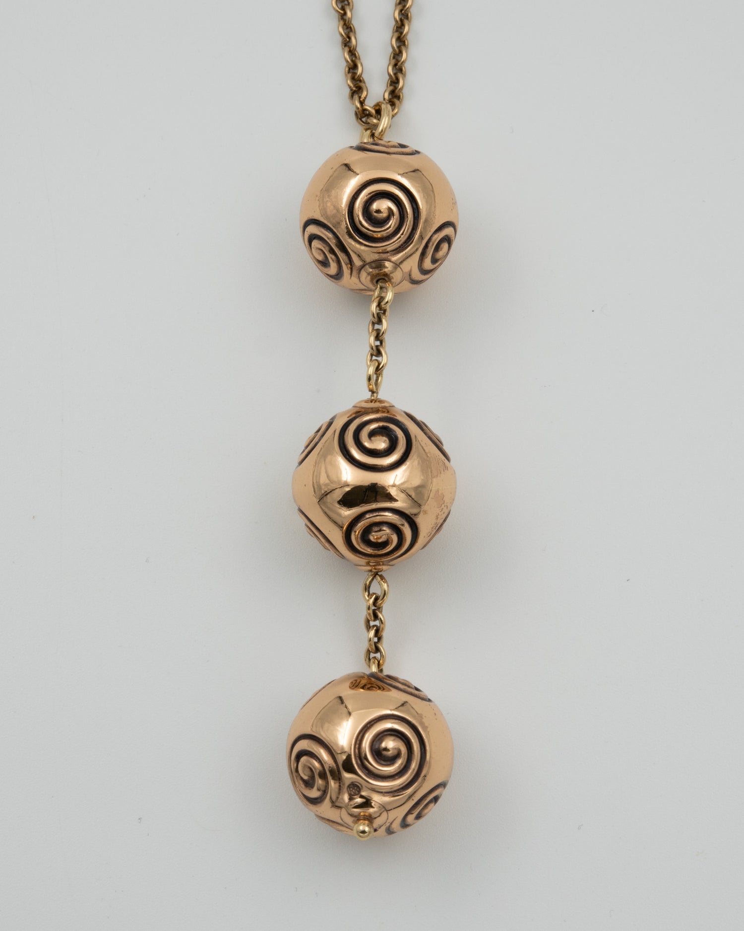 Held Haliko spiral balls pendant 70 cm bronze