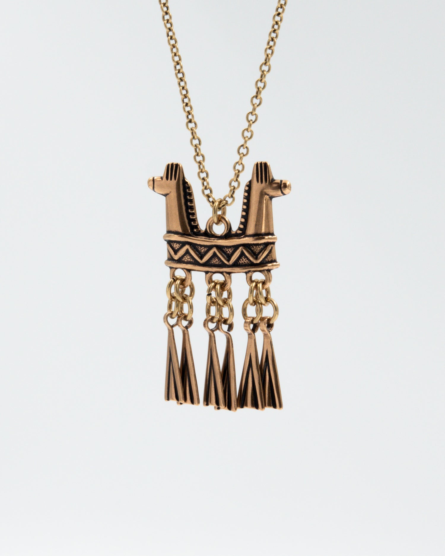 Preloved Two-headed horse pendant 60 cm bronze