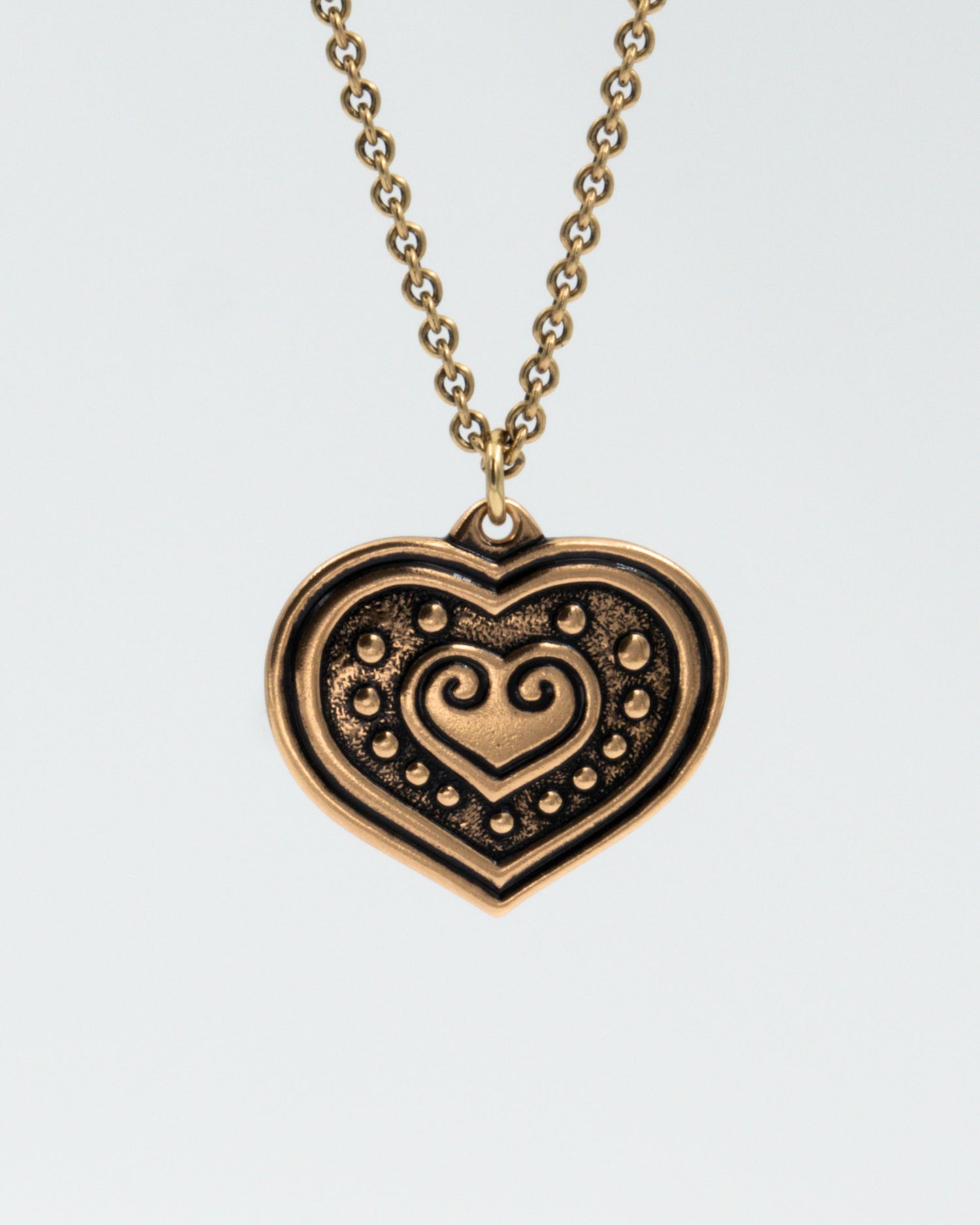 Preloved Eura heart pendant 70 cm bronze