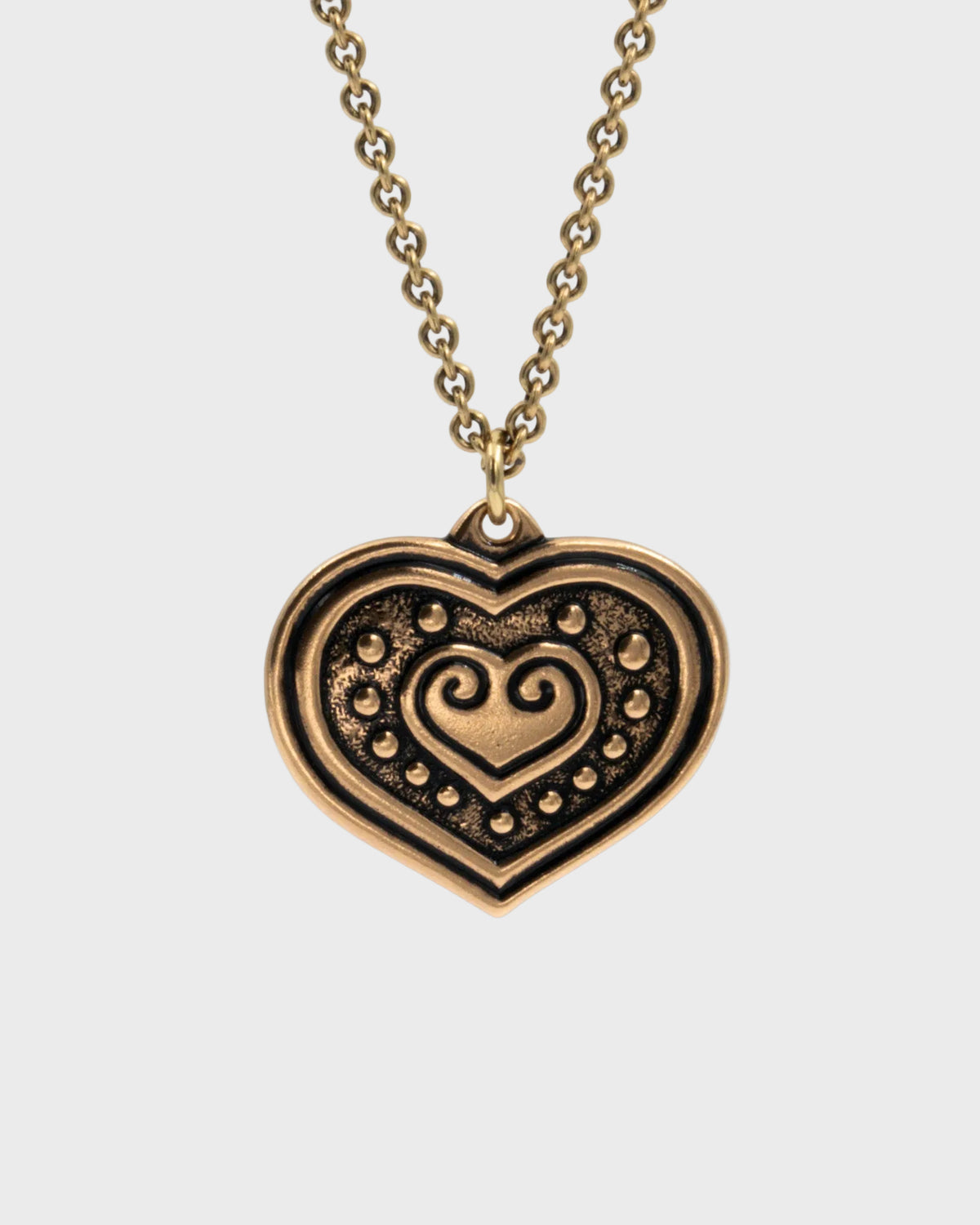 Preloved Eura heart pendant 70 cm bronze