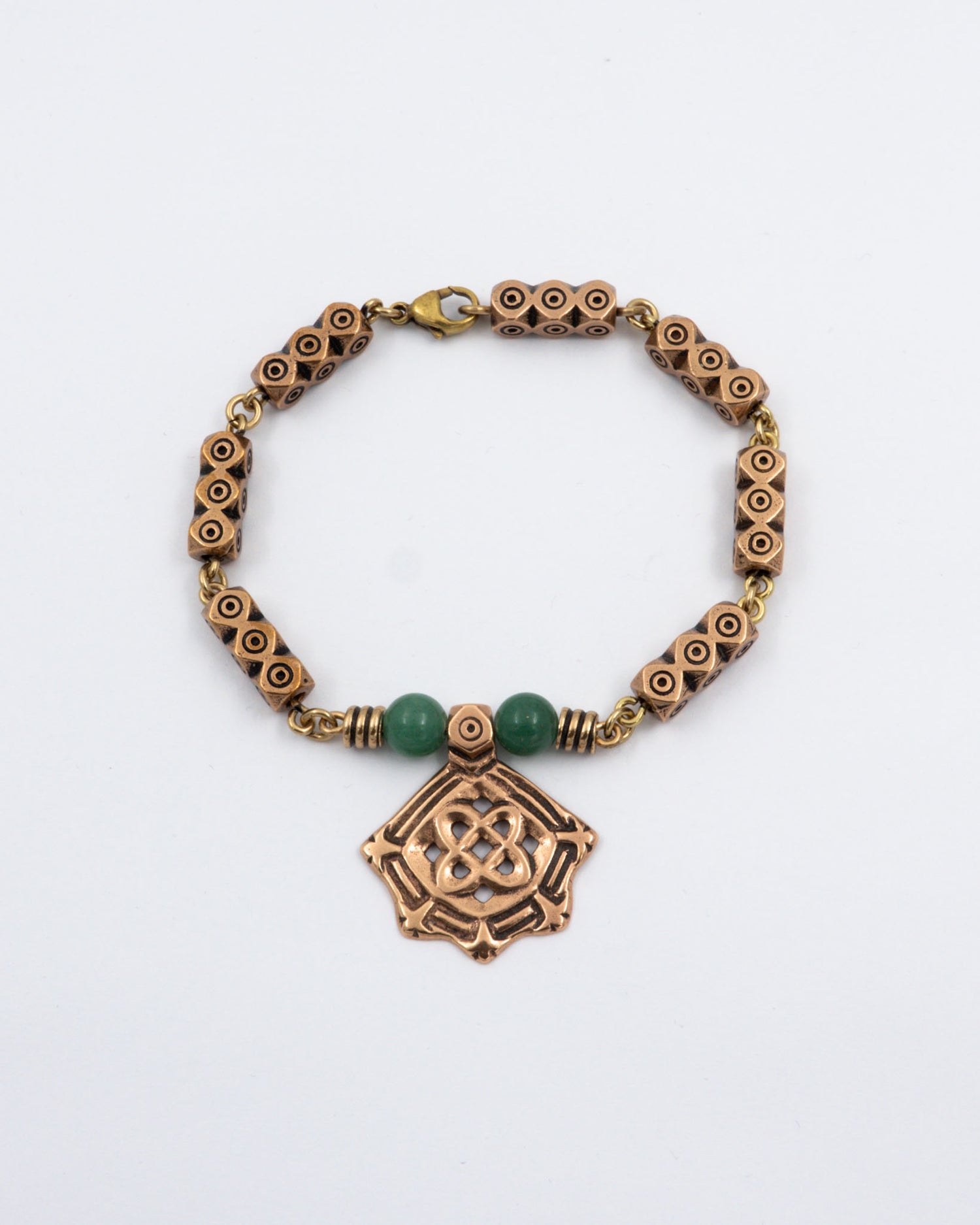 Pidetty Kanteletar-rannekoru pronssi aventuriini 20,5 cm