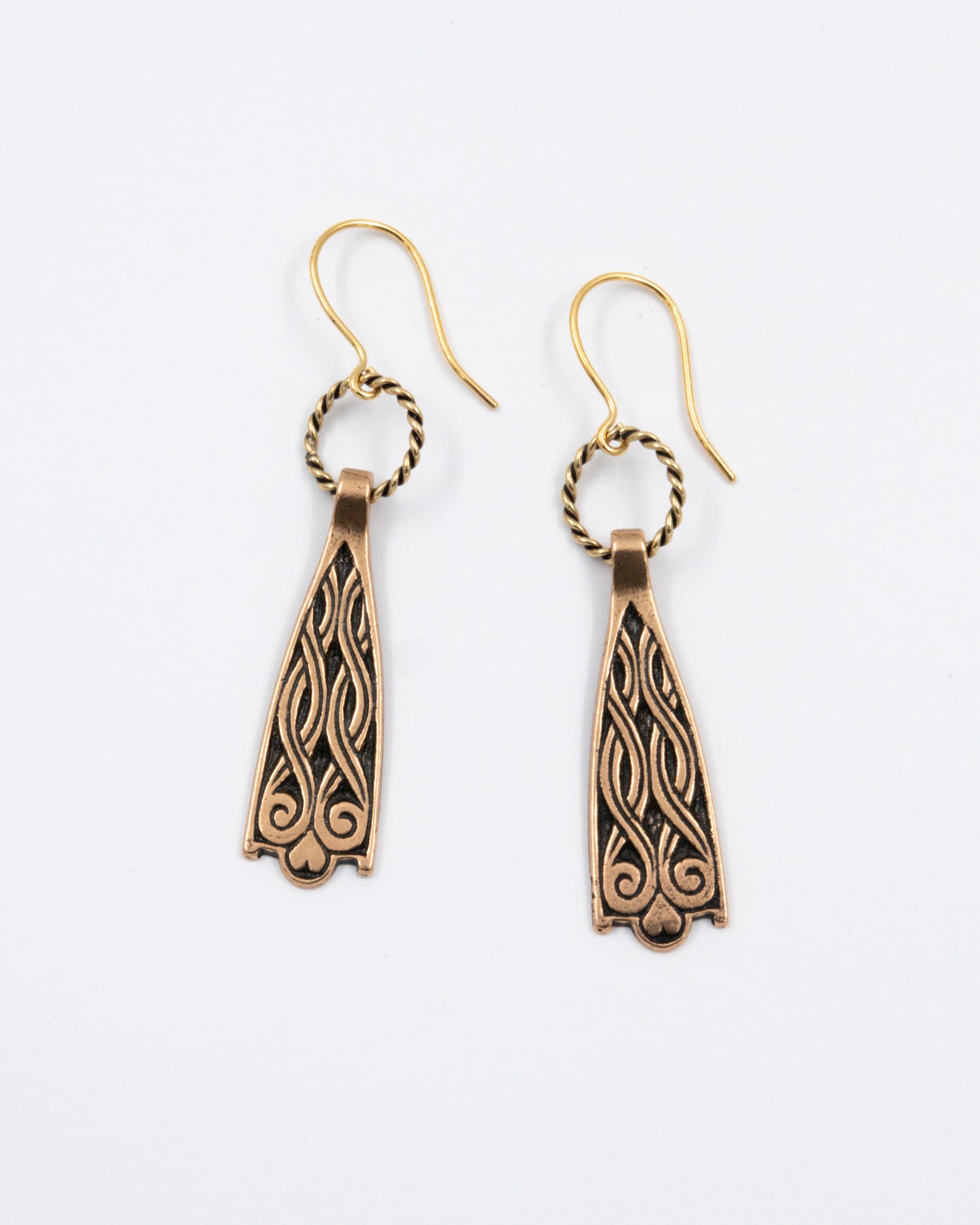 Pidetty Kaukolan Kekomäen korvakorut pronssi