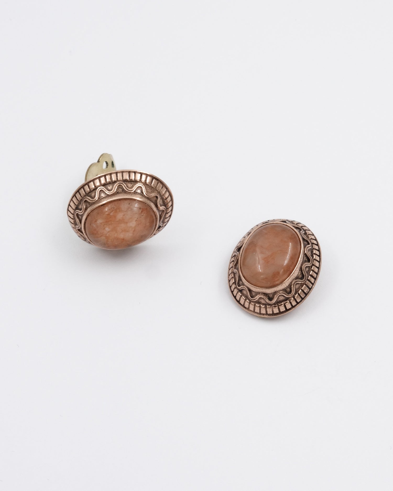 Pidetty 1639 korvakorut pronssi aurinkokvartsi klipsi