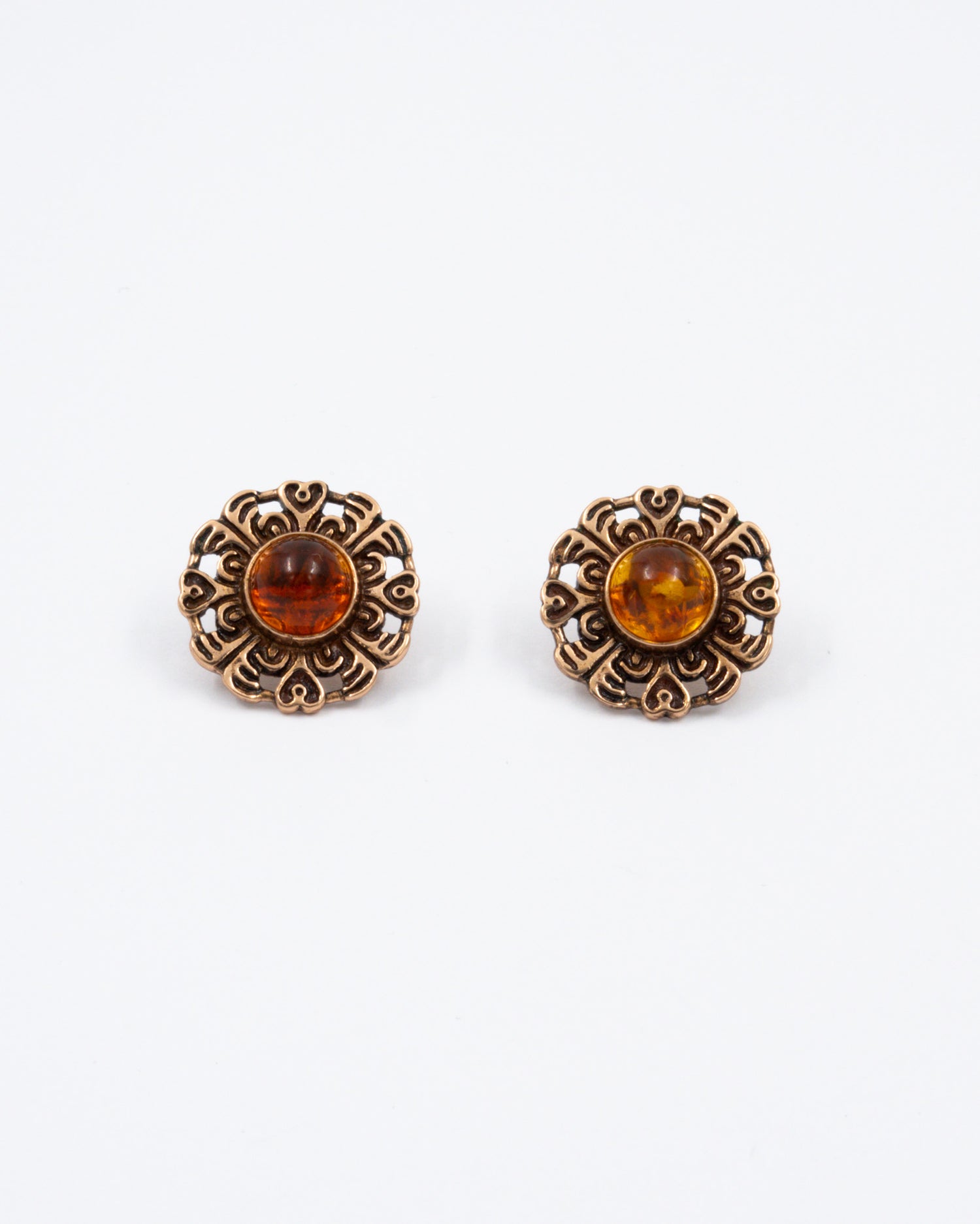 Kept Moon stone jewelry earrings bronze amber