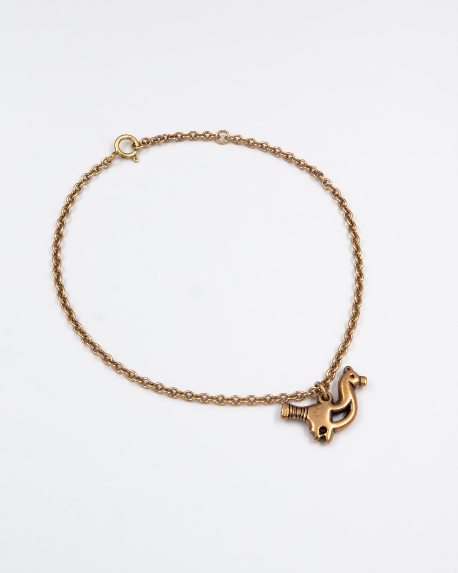 Pidetty Lintunen-nilkkaketju pronssi