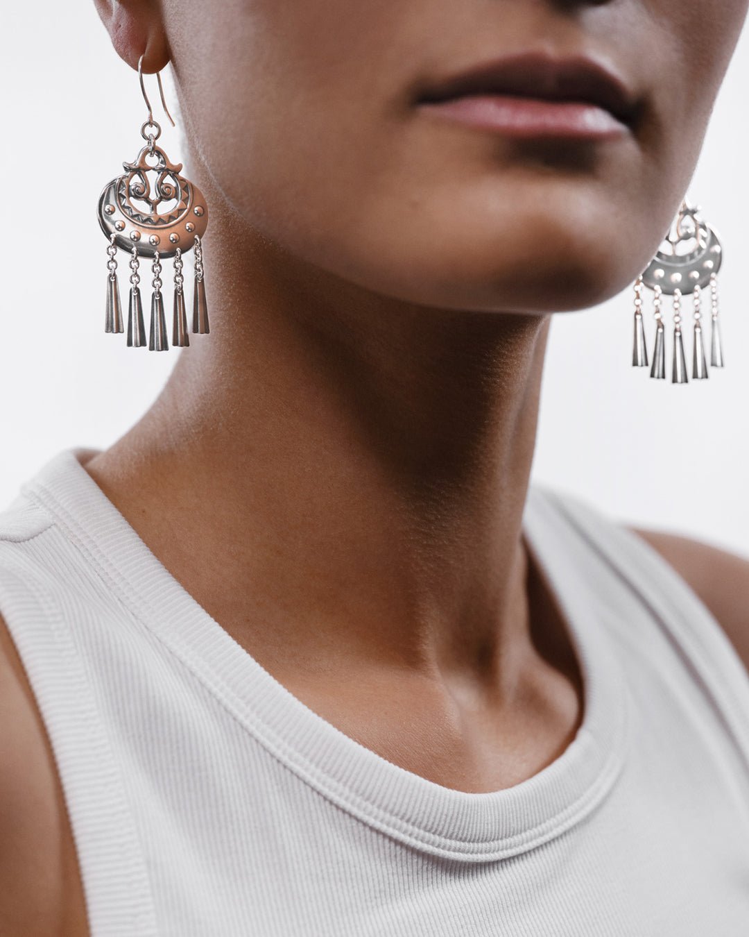 Kuutar-korvakorut hopea