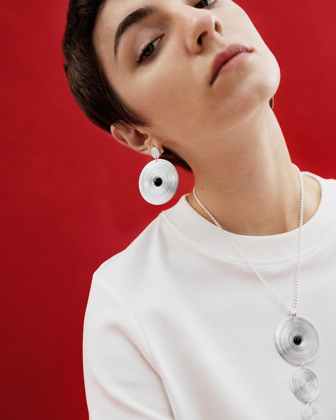 Kosmos Pendant silver onyx