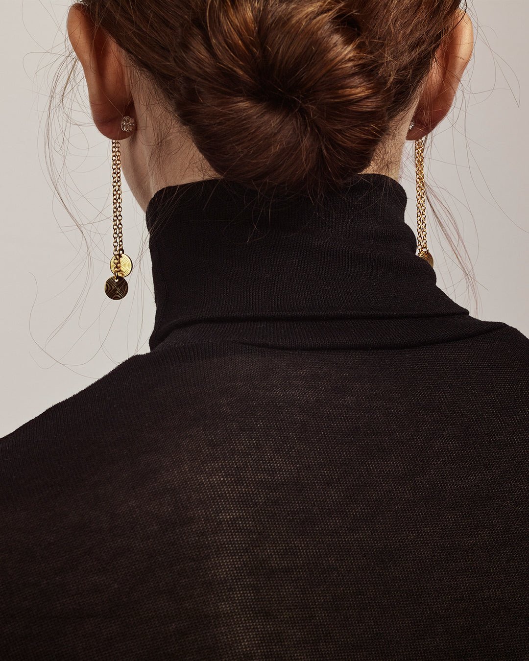 Kosmos Earrings long bronze