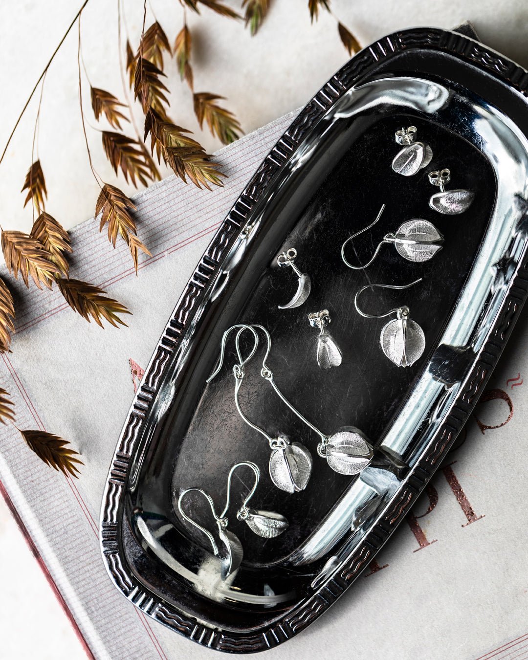 Snow Flower Stud Earrings small silver