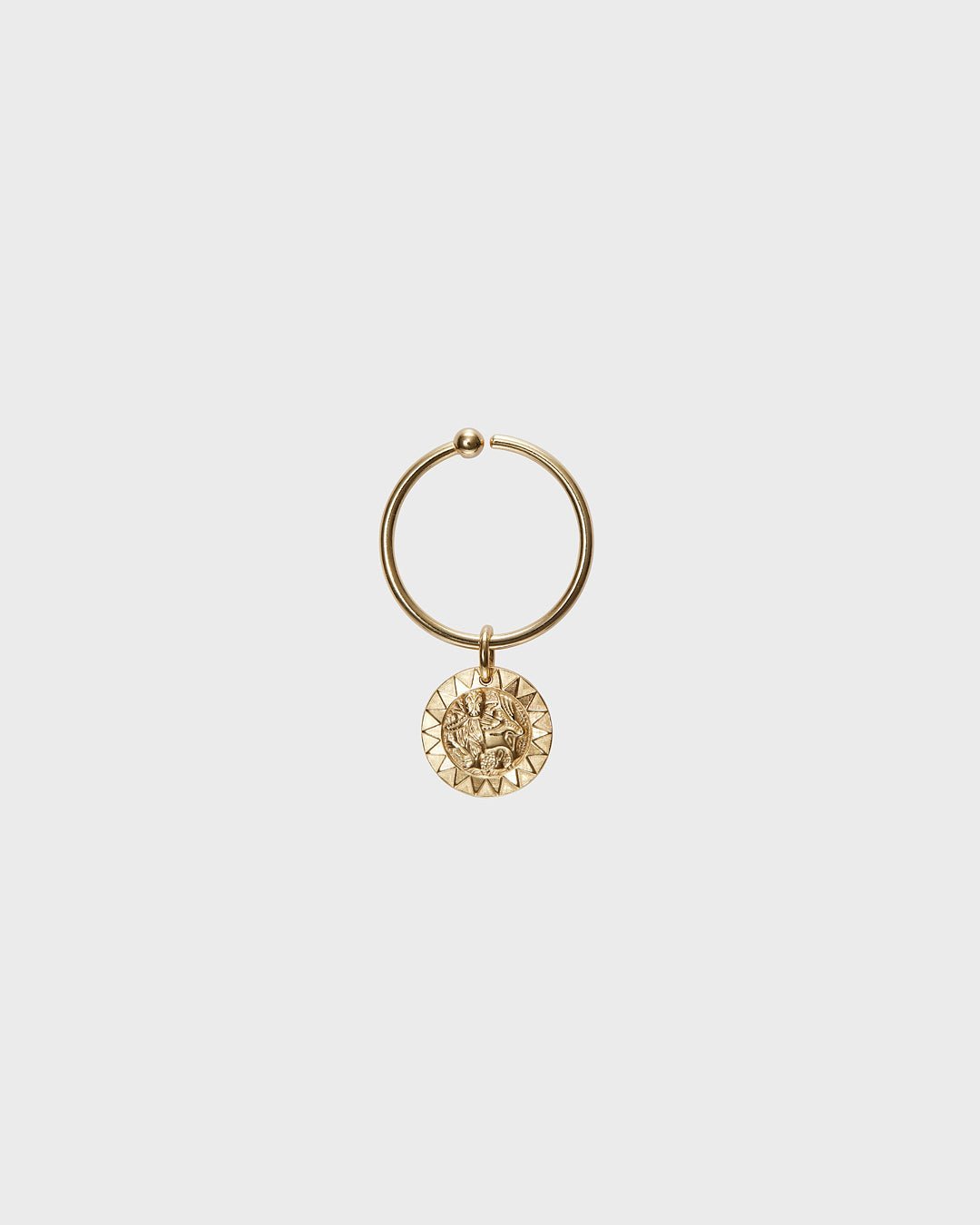 Amuletti-korvarenkaat pronssi puolipari vasen