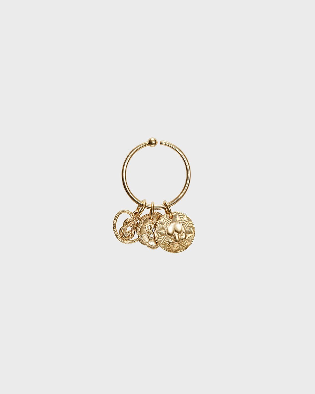 Amulet Hoop Earrings bronze