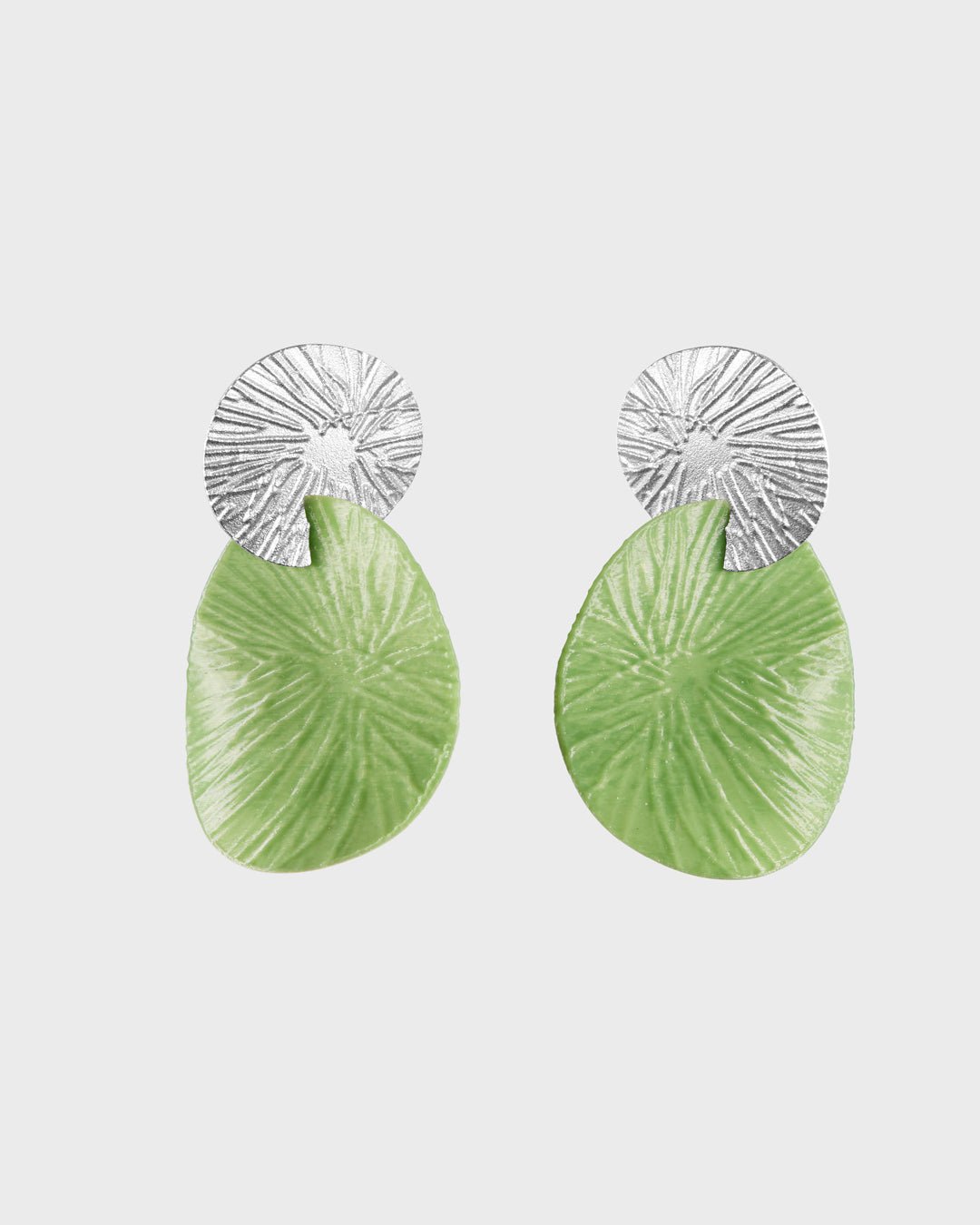 Nolla Earrings silver green