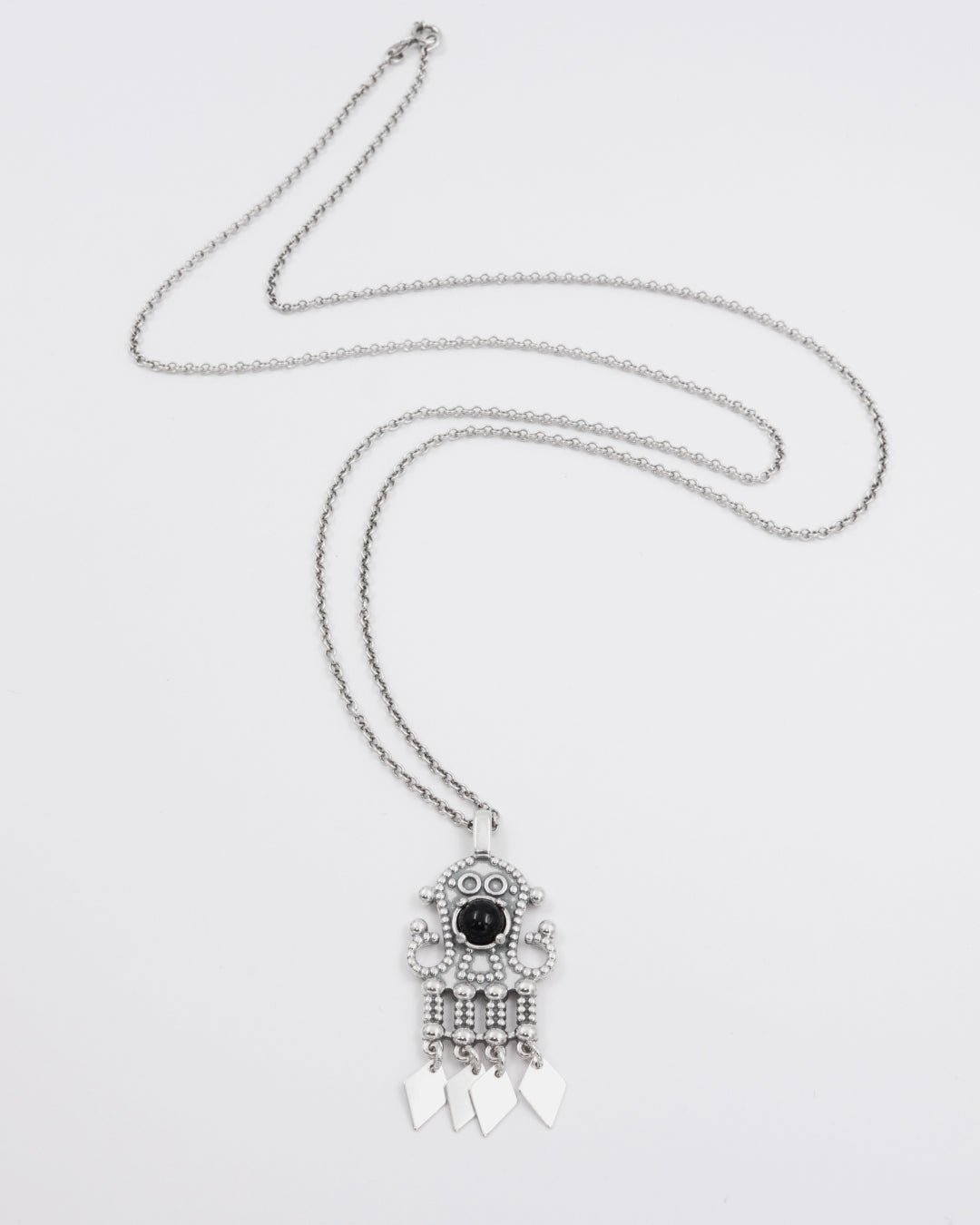 Kept Petsamo pendant 80 cm silver onyx
