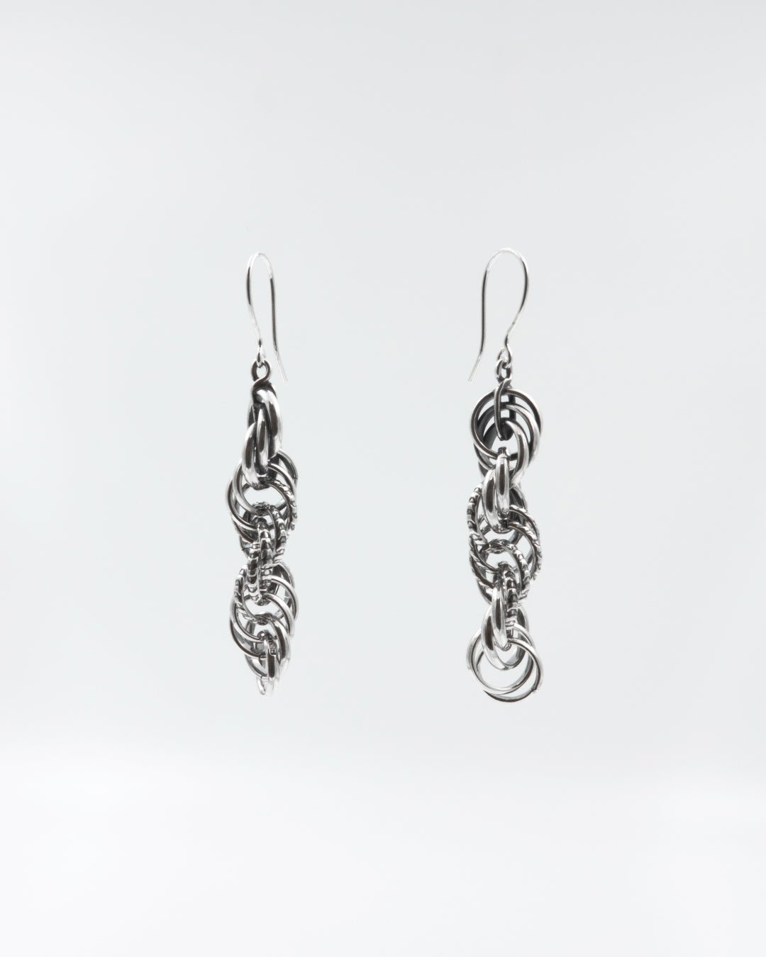 Pidetty Setukaisten kääty -korvakorut iso hopea