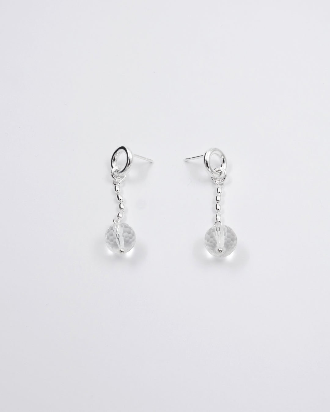 Held Pore earrings silver rock crystal