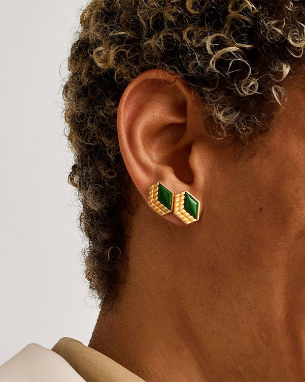 Haltija-nappikorvakorut pronssi