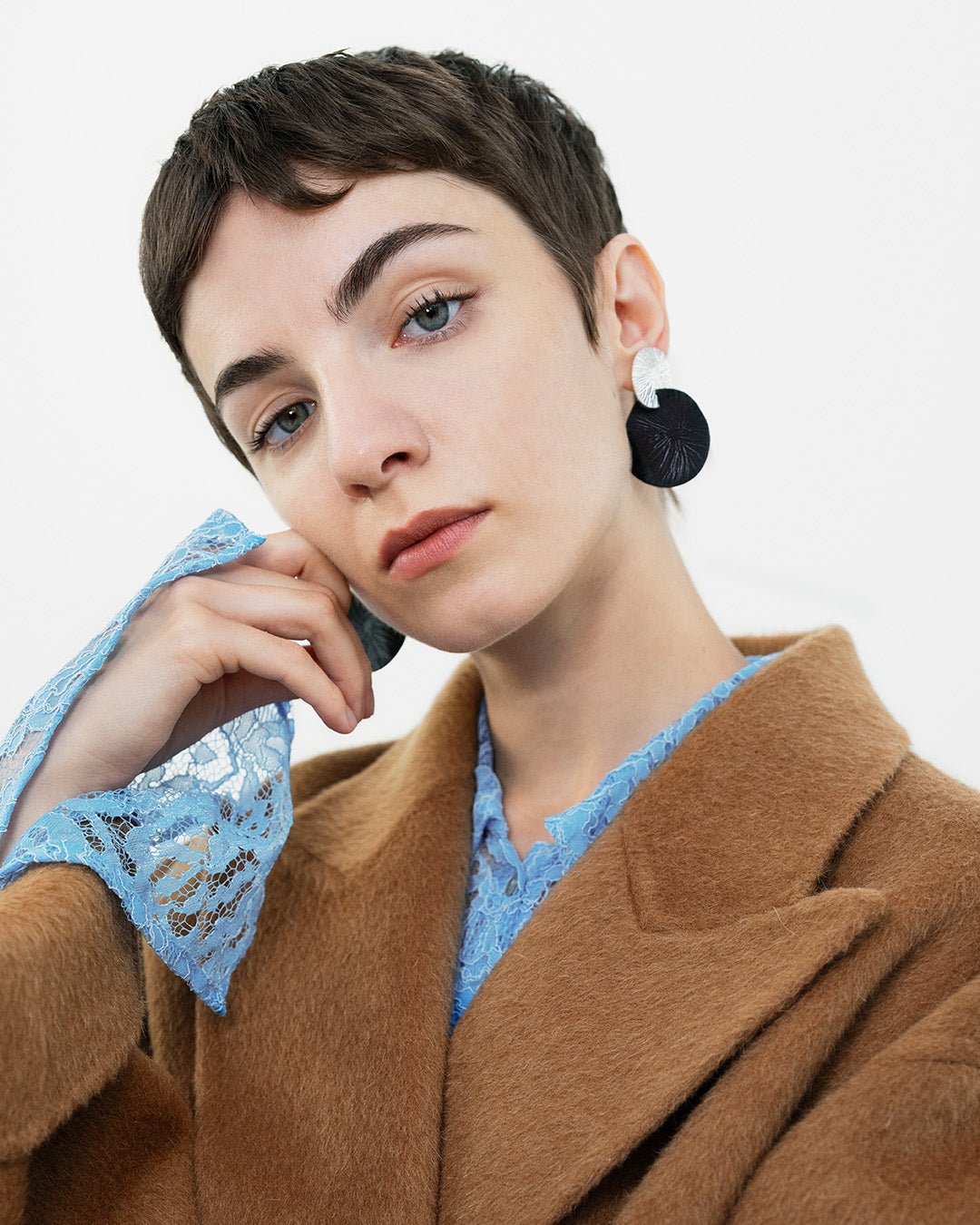 Nolla Earrings silver green