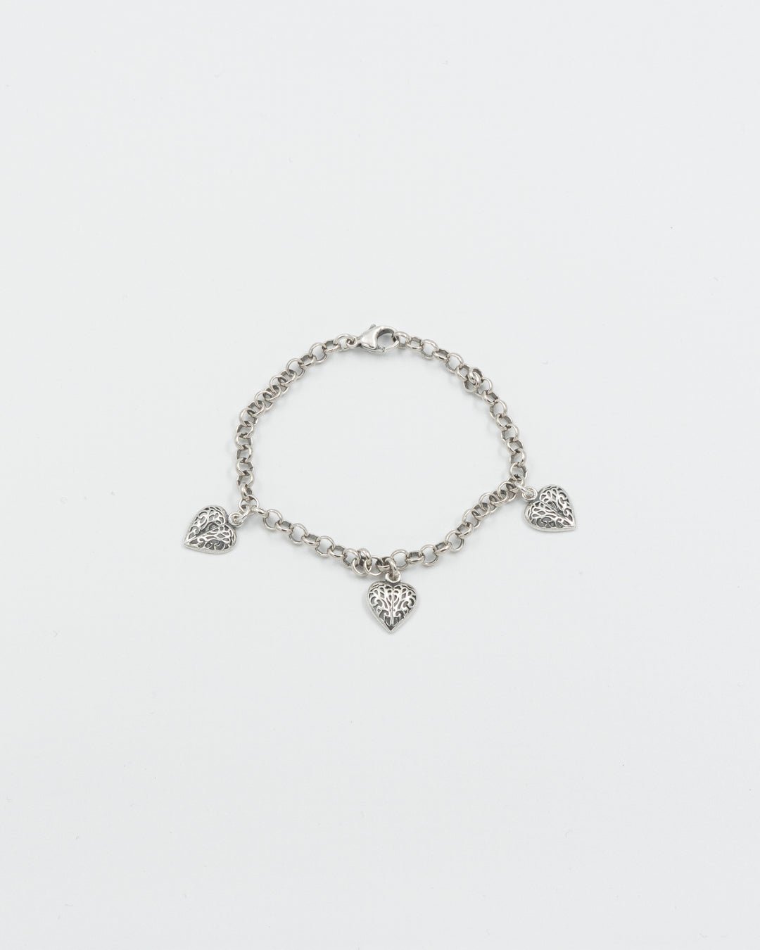 Pidetty Onnen sydän -rannekoru hopea