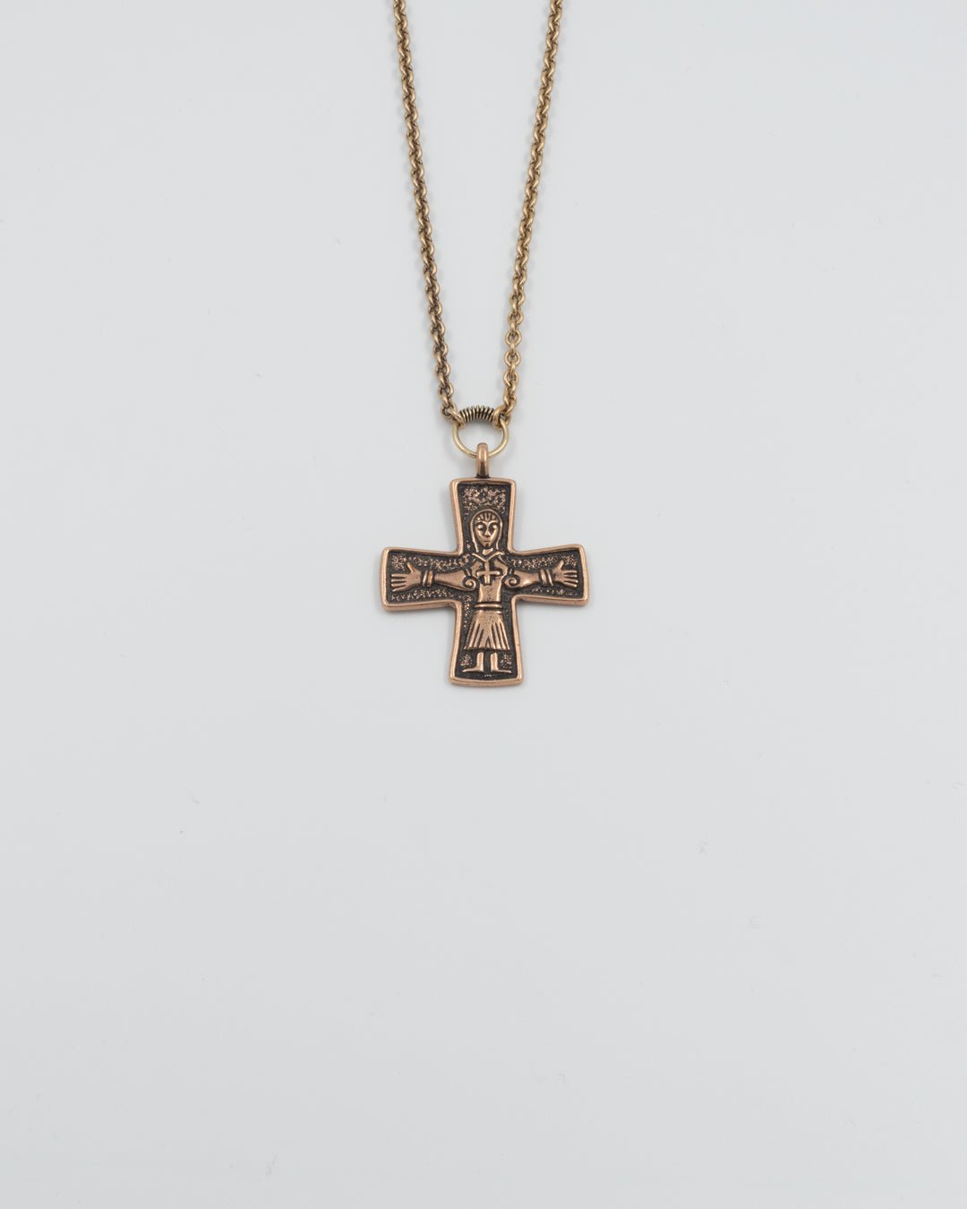 Held cross pendant 70 cm bronze