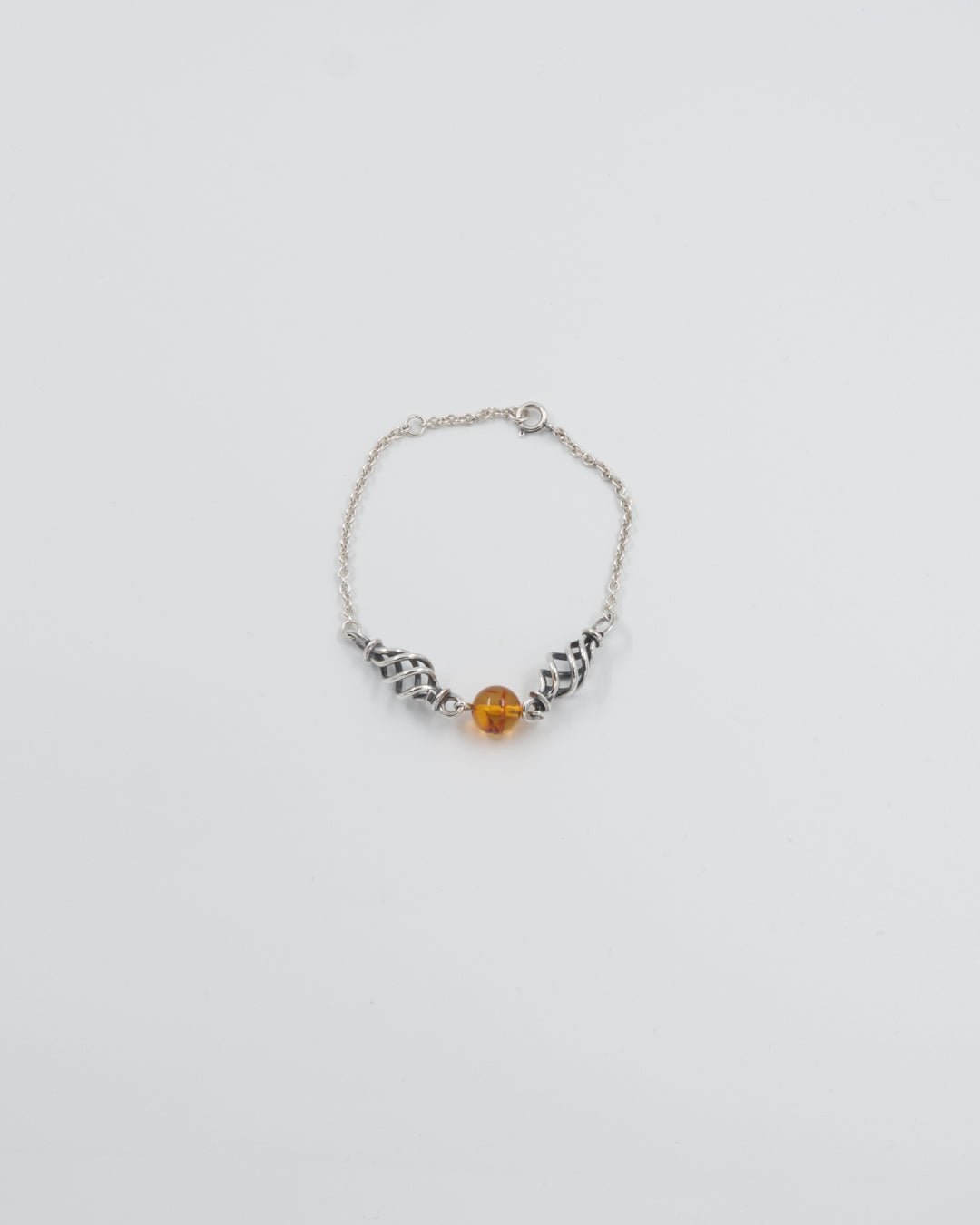 Pidetty Tulen henki -rannekoru hopea meripihka