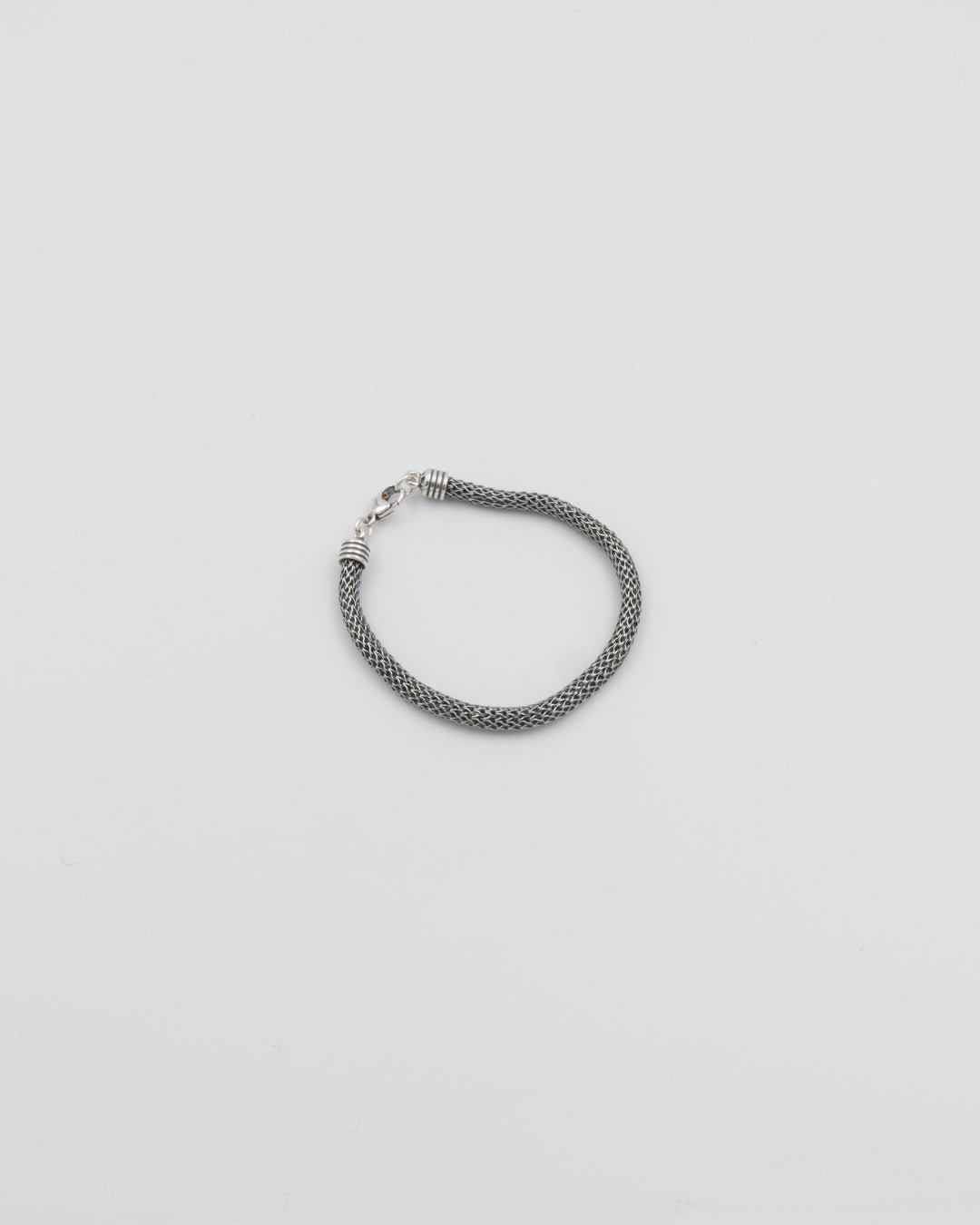 Pidetty verkkoketju rannekoru hopea 17,5 cm