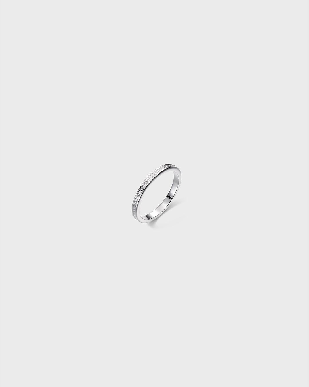 Ikiaikainen-sormus 2,3mm valkokulta