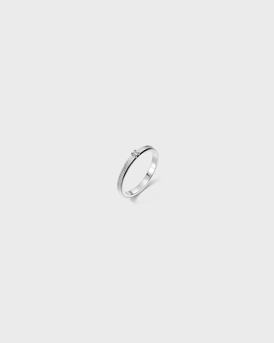 Ikiaikainen-sormus 1x0,02ct valkokulta