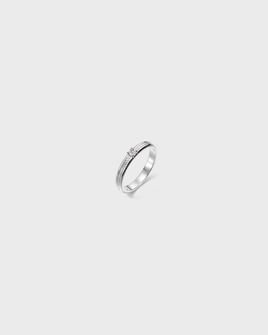 Ikiaikainen-sormus 1x0,06ct valkokulta