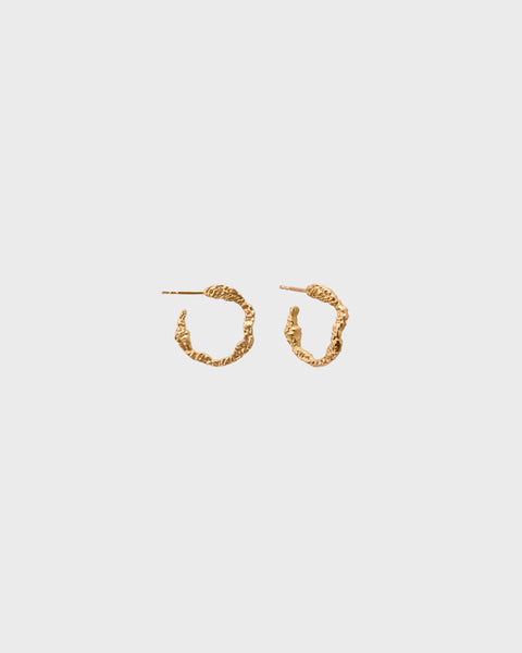 Itu earrings hoop silver gold-plated