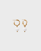 Itu single earring glass bead silver gold-plated