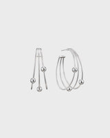 Kehät earrings large silver single earring left