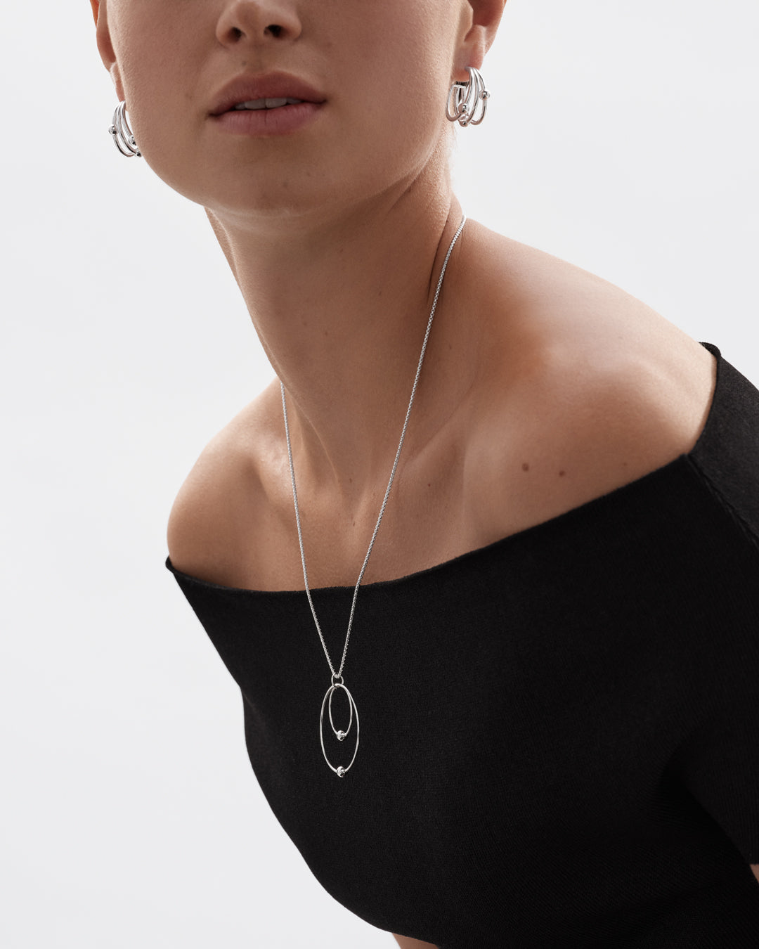 Kehät necklace silver