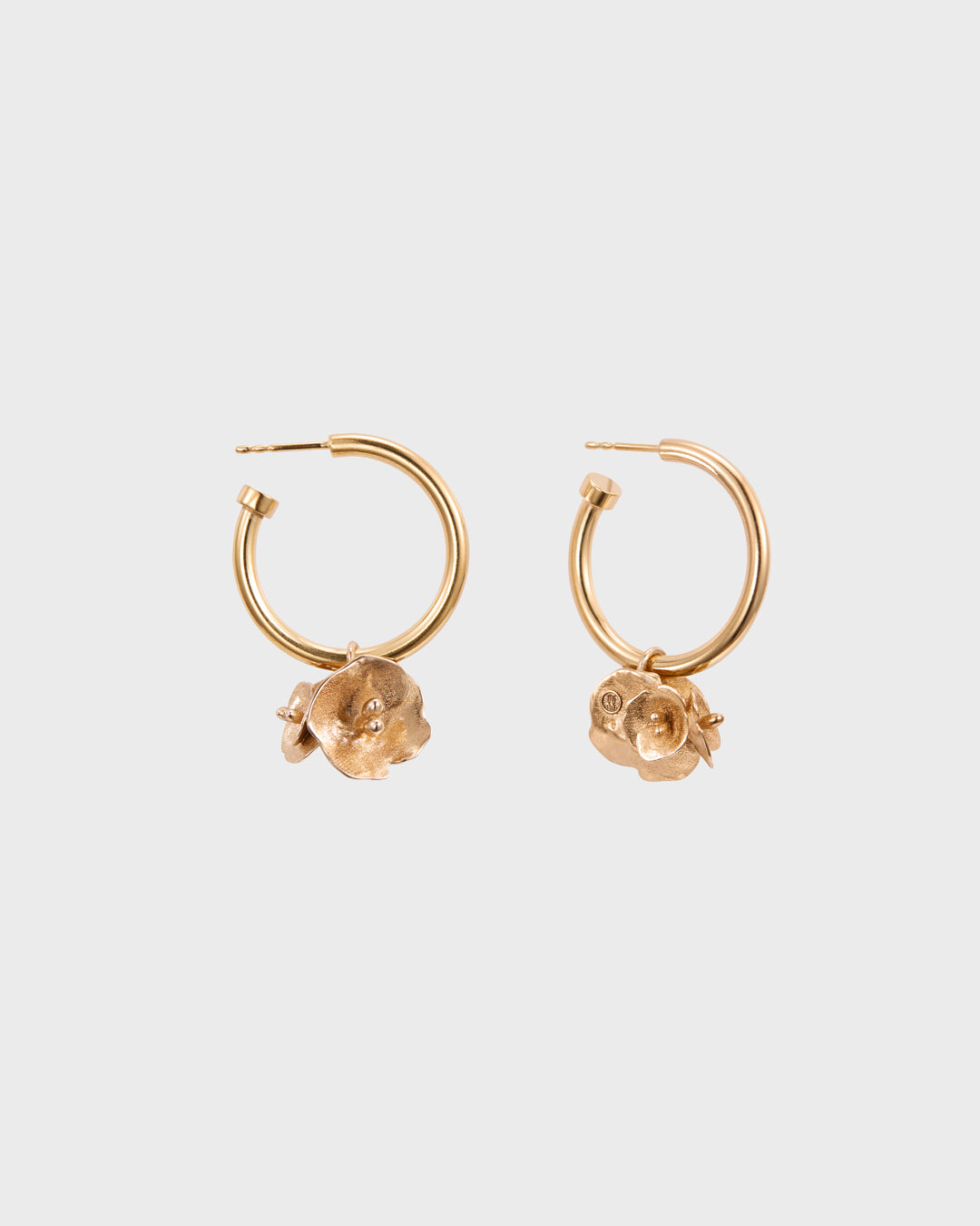 Summer Night Rose hoop earrings bronze
